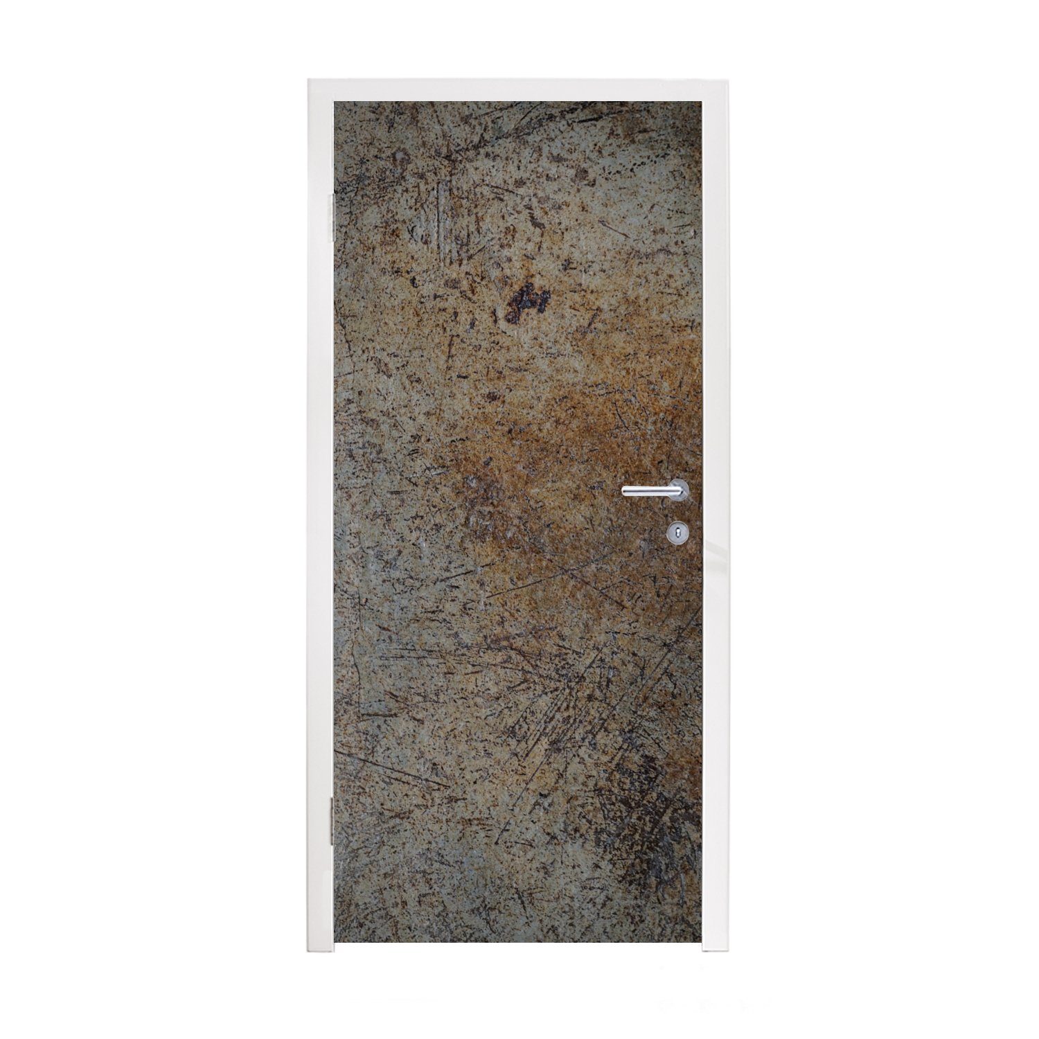 MuchoWow Türtapete Beton - Wand - Rost, Matt, bedruckt, (1 St), Fototapete für Tür, Türaufkleber, 75x205 cm