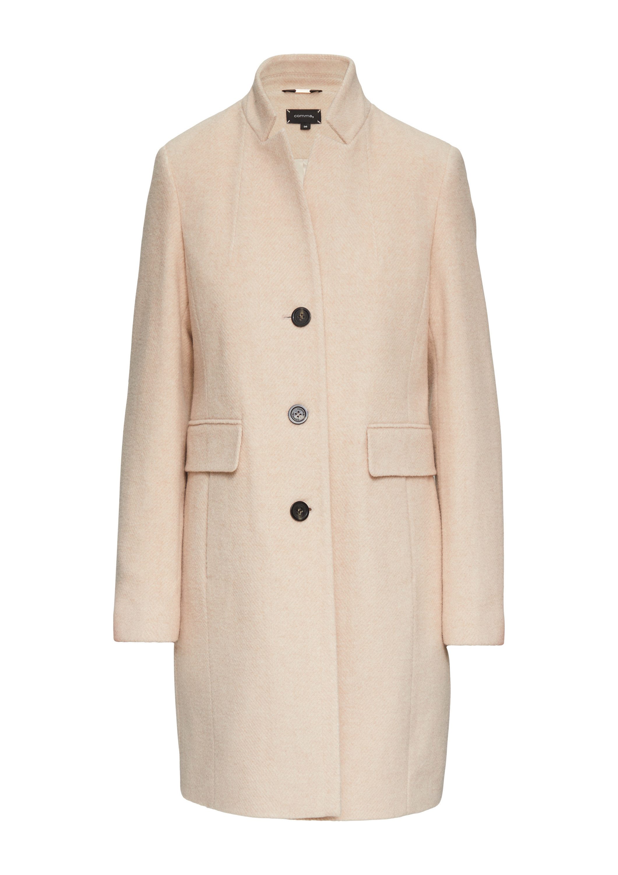 comma Funktionsmantel Outdoor-Mantel Blazermantel mit Fischgrat-Muster