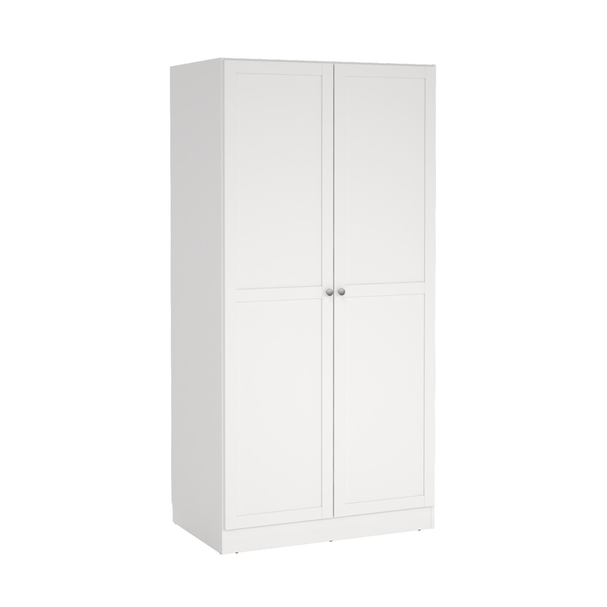 Home affaire Kleiderschrank Billund, skandinavischen Design & viel Stauraum, 2 Breiten 145/195 cm Viel Stauraum mit Böden & Kleiderstange, praktische Aufteilung