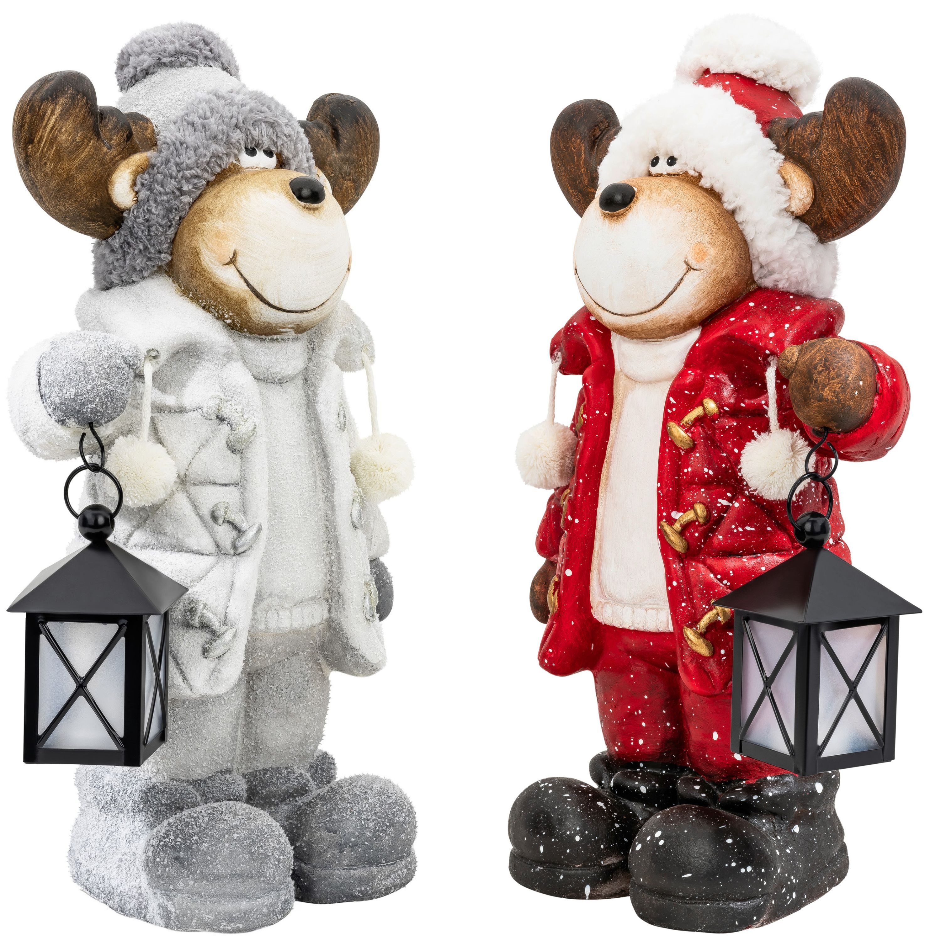 Kamelio Weihnachtsfigur 2er Set Weihnachtsdeko Schneemann günstig online kaufen