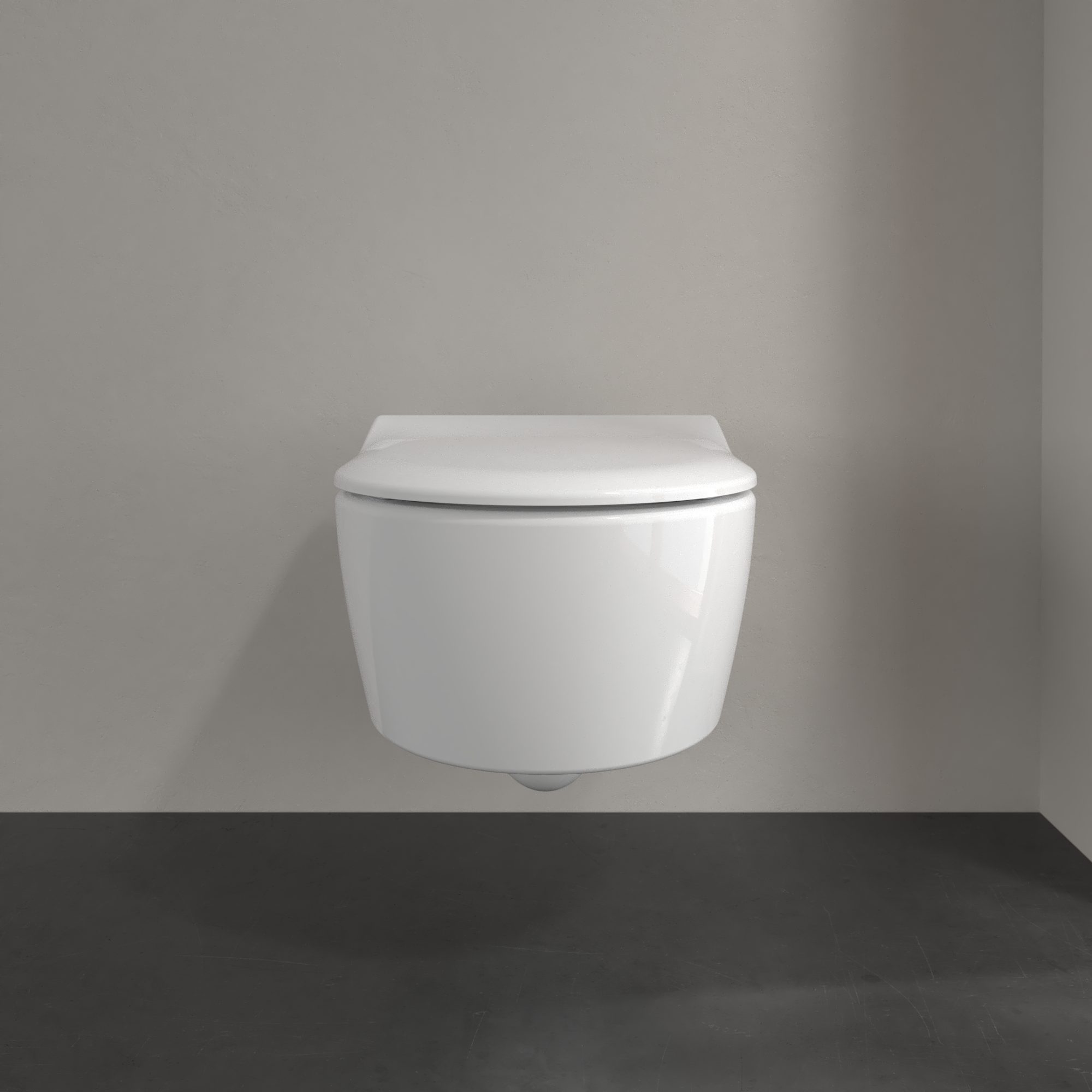 Villeroy & Boch WC-Sitz Avento, Toilettendeckel mit Absenkautomatik, D-Form SlimSeat, Weiß Alpin