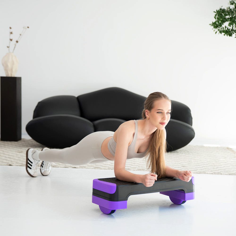 HMS Balancetrainer Steppbrett Balanceboard Aerobicstepper, 2-in-1 Stepper & Balancetrainer, 2 Höhen, bis 180 kg