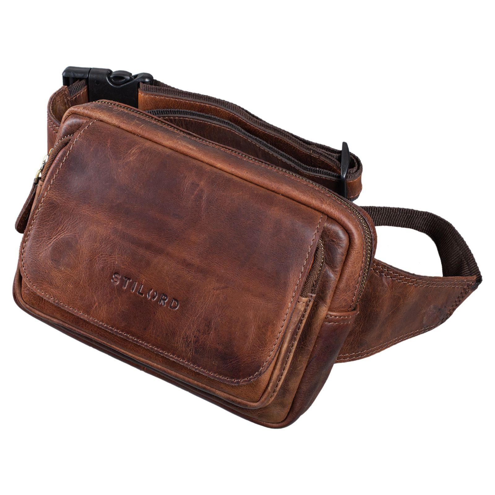 Bauchtasche "Boston" Gürteltasche Leder Vintage