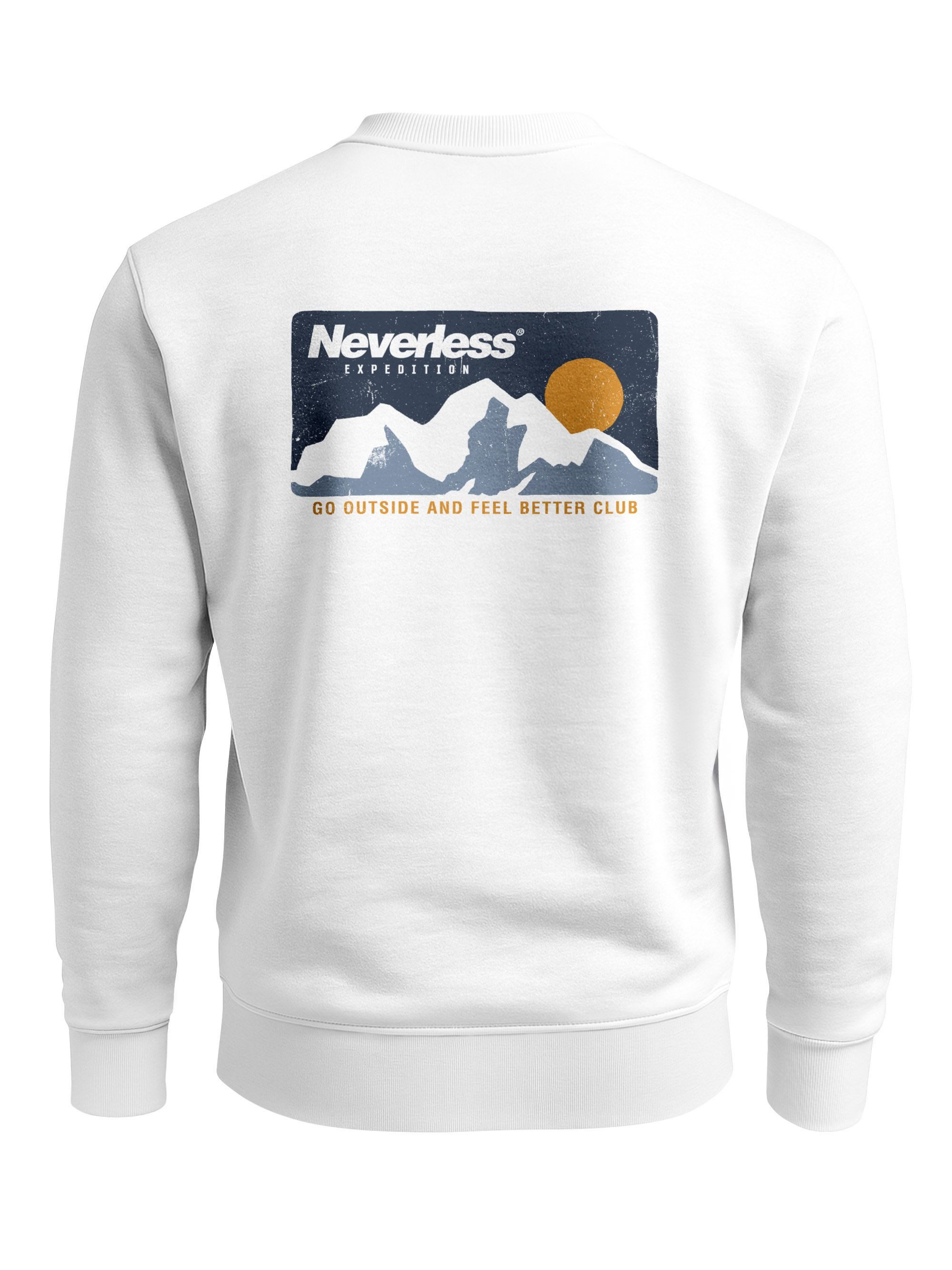 Sweatshirt Sweatshirt Herren Pullover mit Outdoor Backprint Bergmotiv Nature