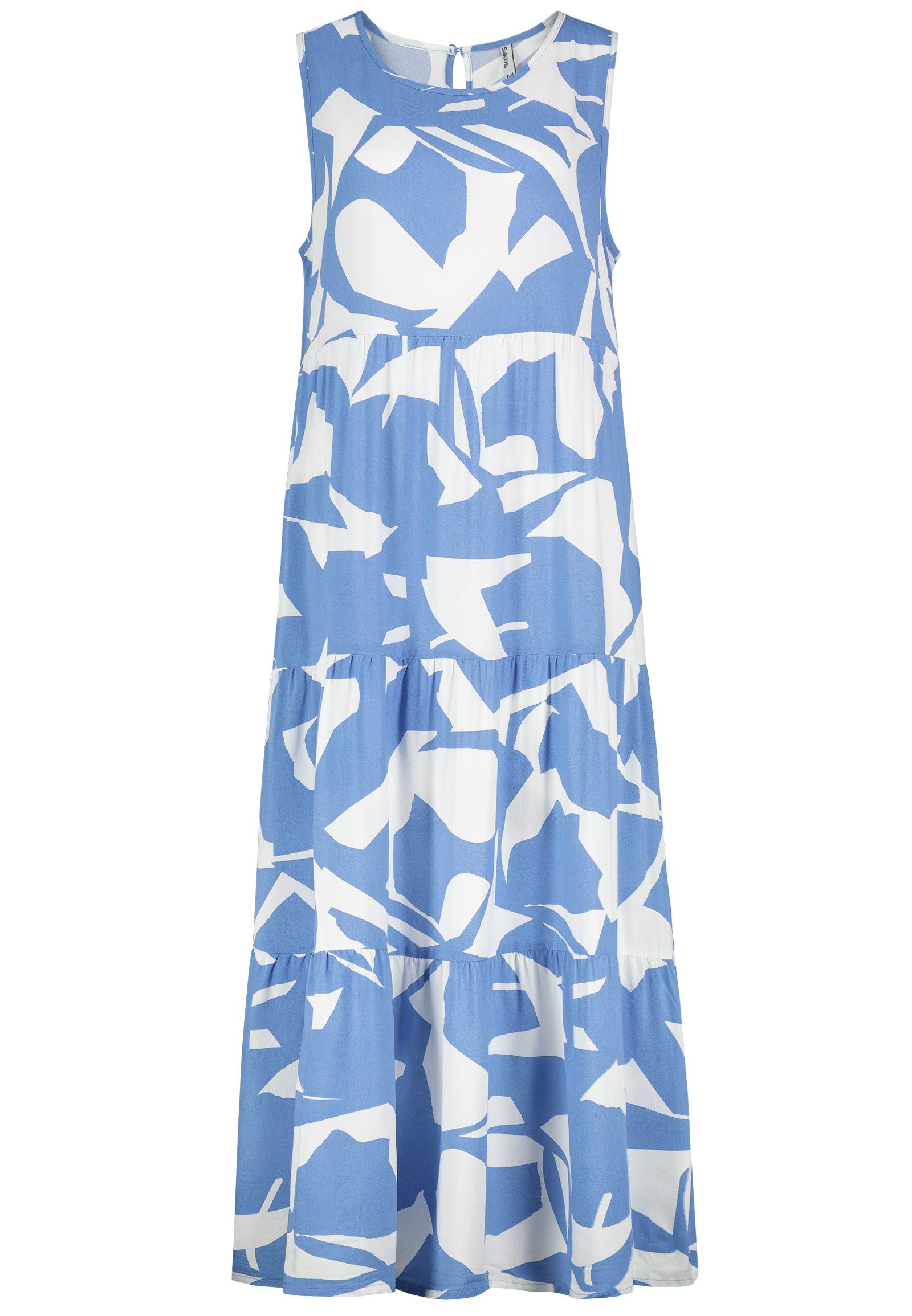 Eight2Nine Blusenkleid Kleid mit Volants,maxi, breite Träg