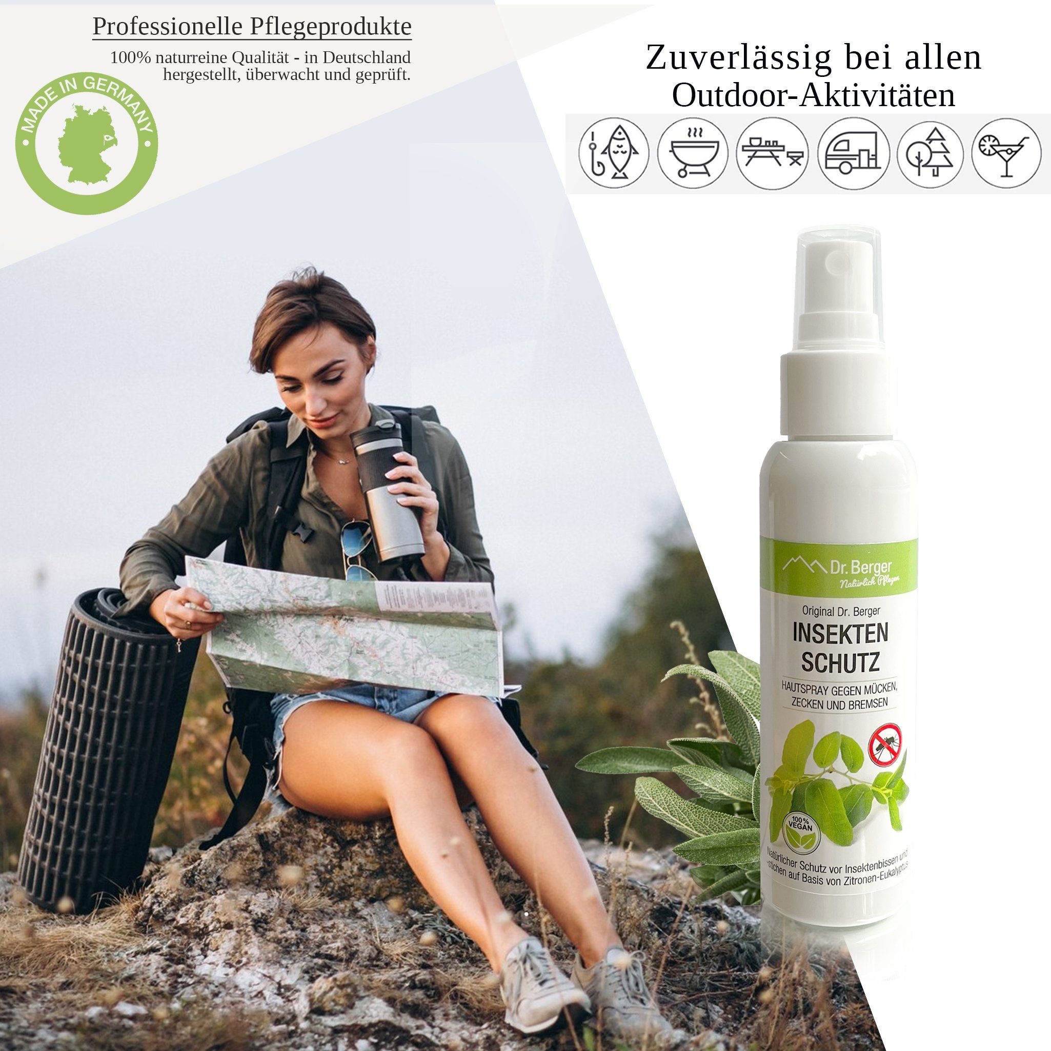 Dr. Berger Insektenspray Insektenschutz Hautspray, 100 ml, vegan