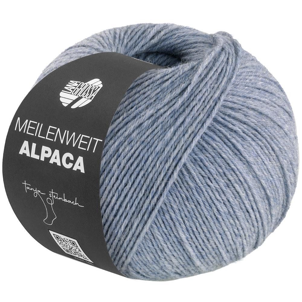 LANA GROSSA Meilenweit 6-fach 150g Alpaca uni Häkelwolle, 390 m