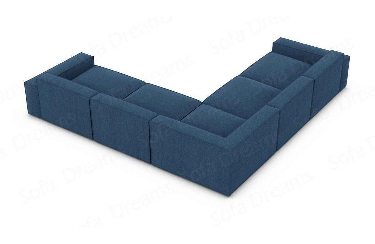 Sofa, L Polsterecksofa Stoffsofa Dreams blau77 Formenta Ecksofa Form Stoff Loungesofa Struktursofa Sofa