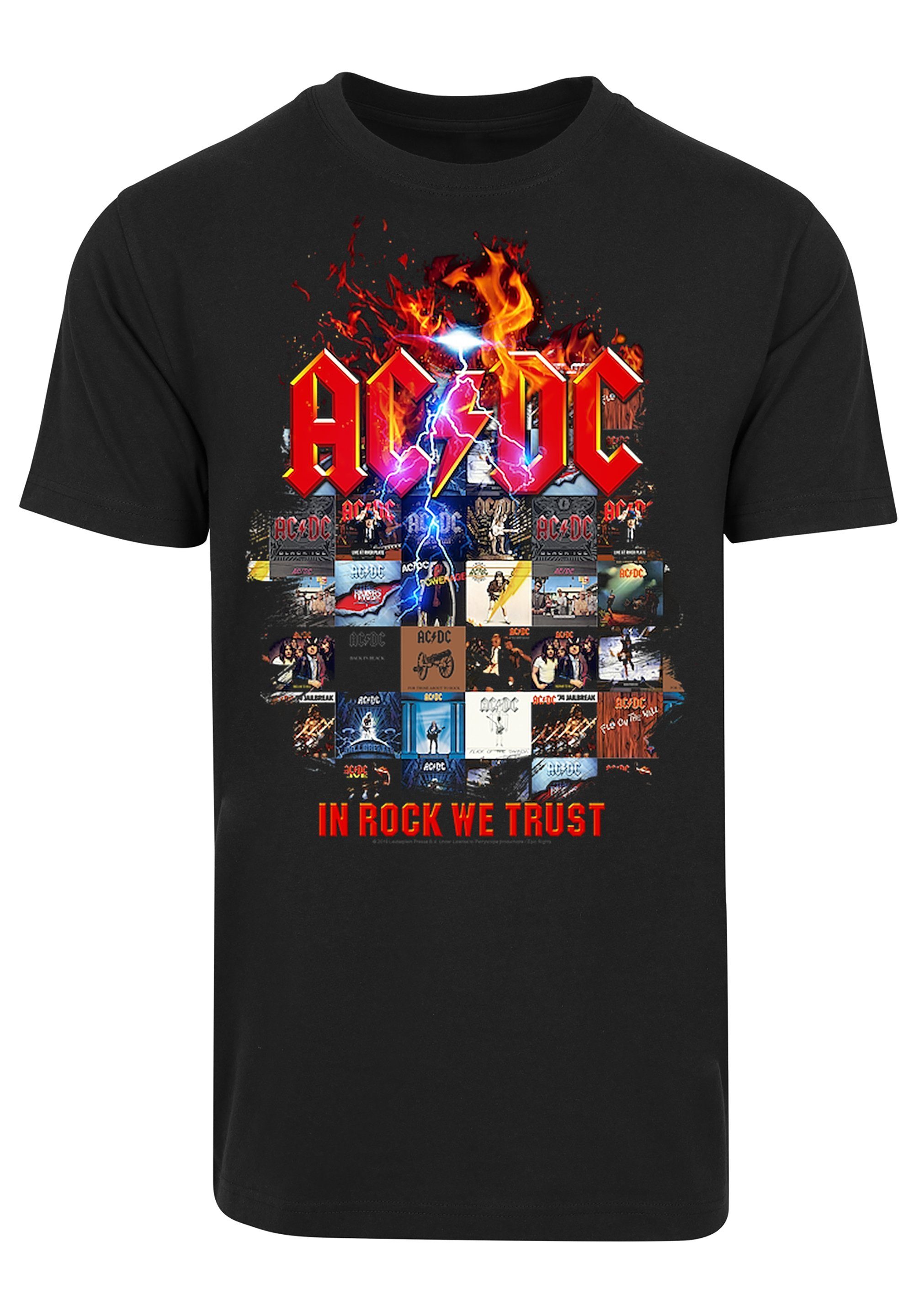 F4NT4STIC T-Shirt We Covers & Rock Herren Kinder ACDC Album Trust In Print für