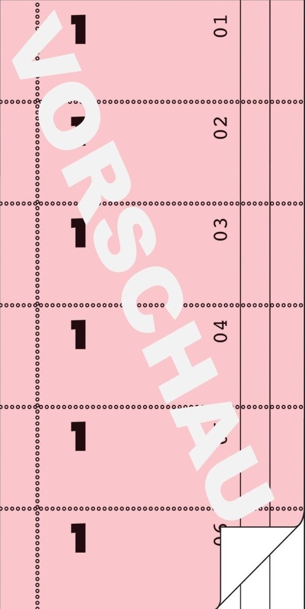 Avery Zweckform Formularblock Bonbuch 105x198mm 2x50 Blatt 300 Abrisse rosa