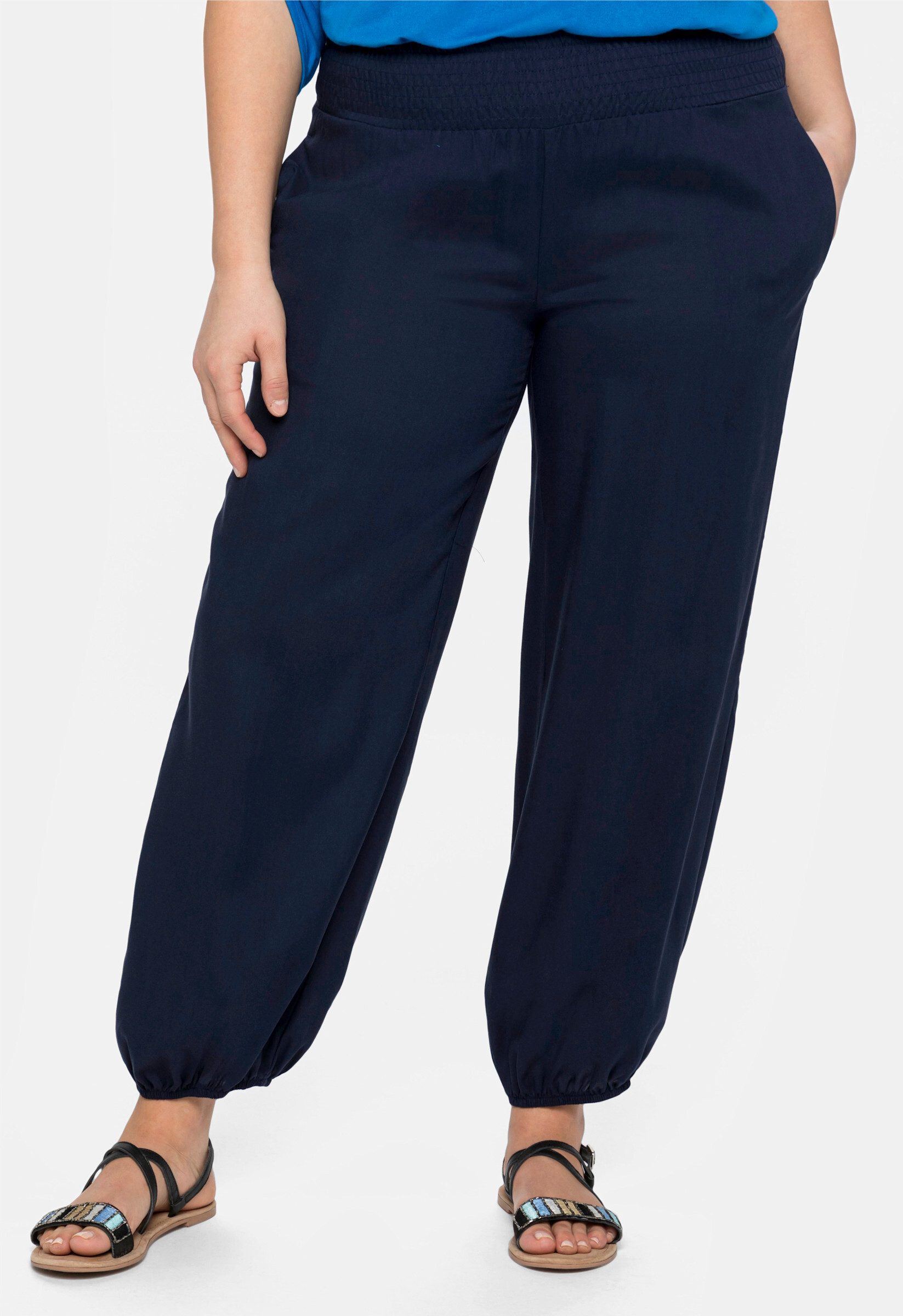 Sheego Jerseyhose Schlupfhose . mit breitem, elastischen Bund günstig online kaufen