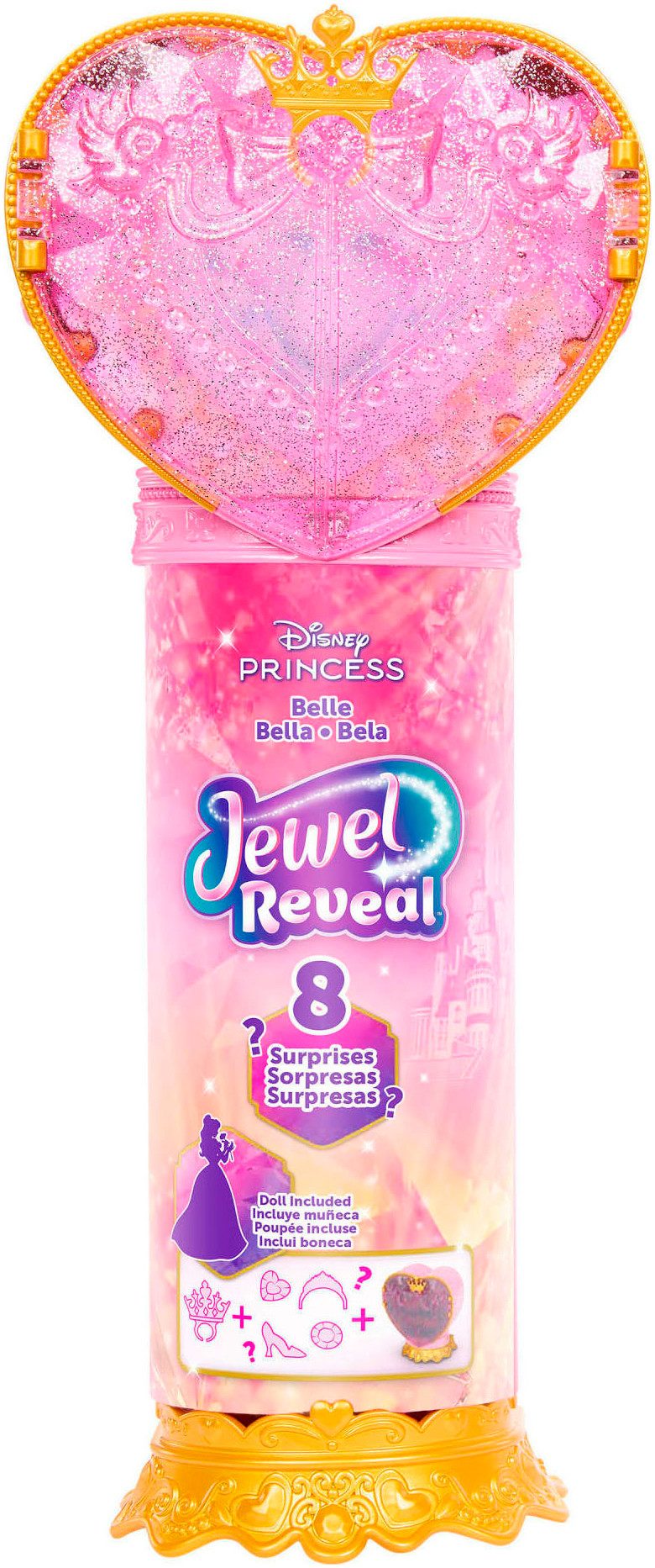 Mattel® Anziehpuppe Disney Prinzessin, Juwel Reveal Belle Puppe – Bild 4 von 4