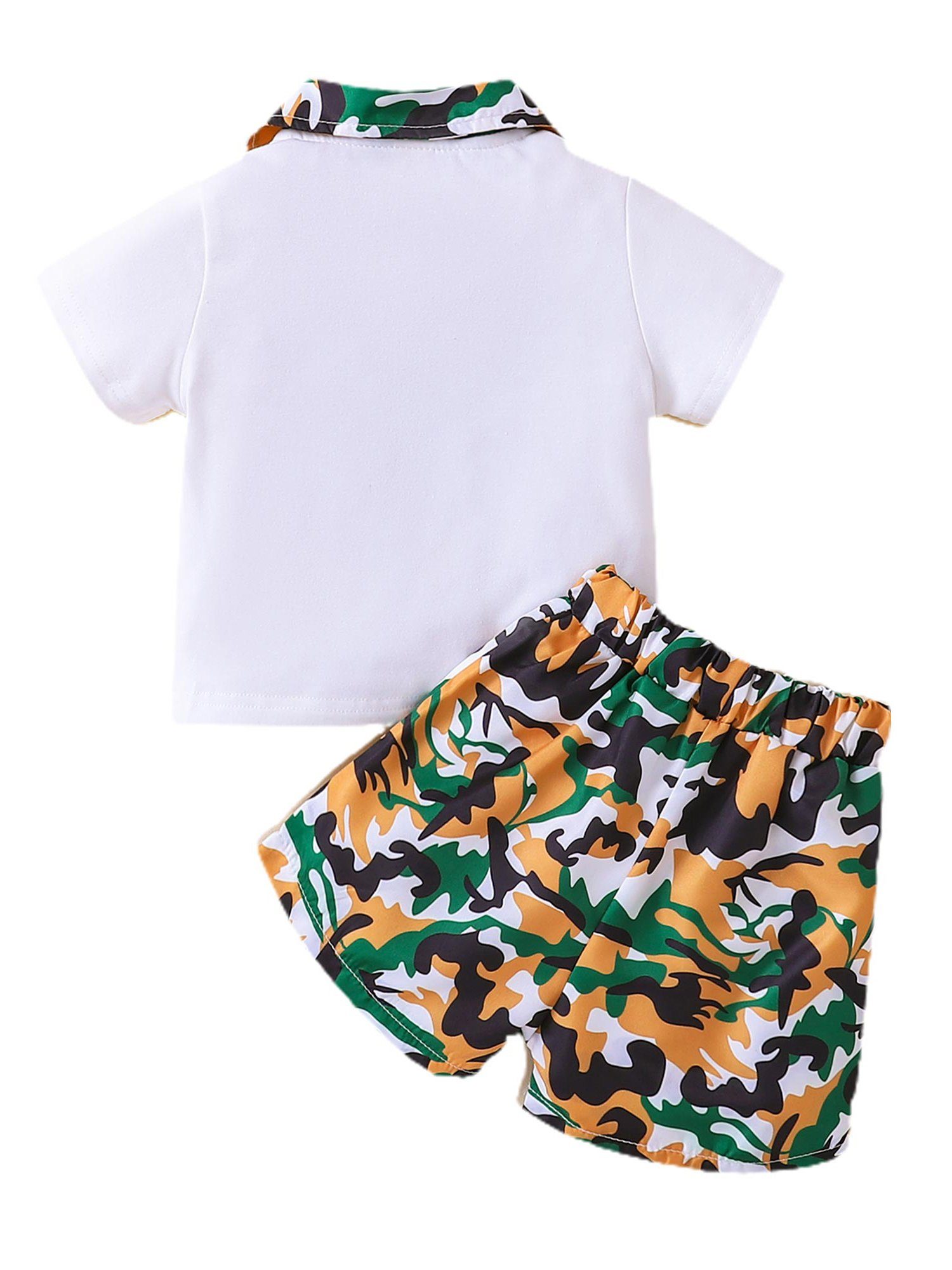 Kinder Jungen (Gr. 50 - 92) Lapastyle Shirt & Shorts Sommer Tarnung Set für Jungen, Top & Shorts