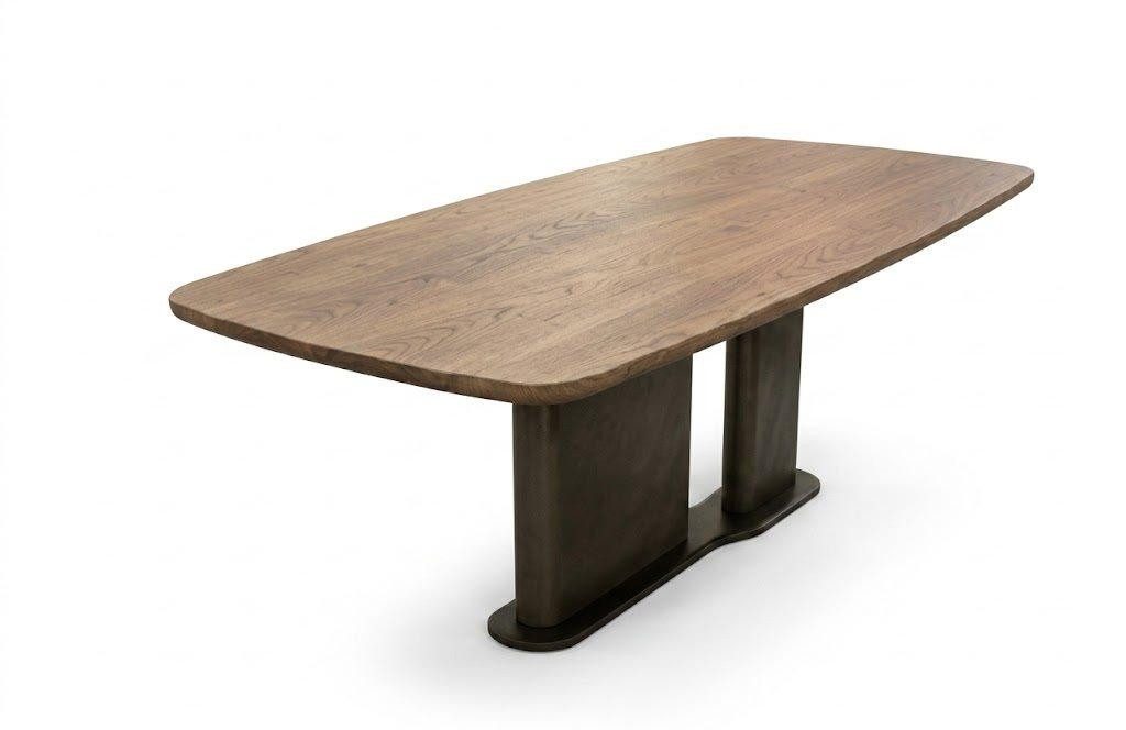 JVmoebel Esstisch Esstisch modern braun Wohnzimmer minimalistisch abgerundete