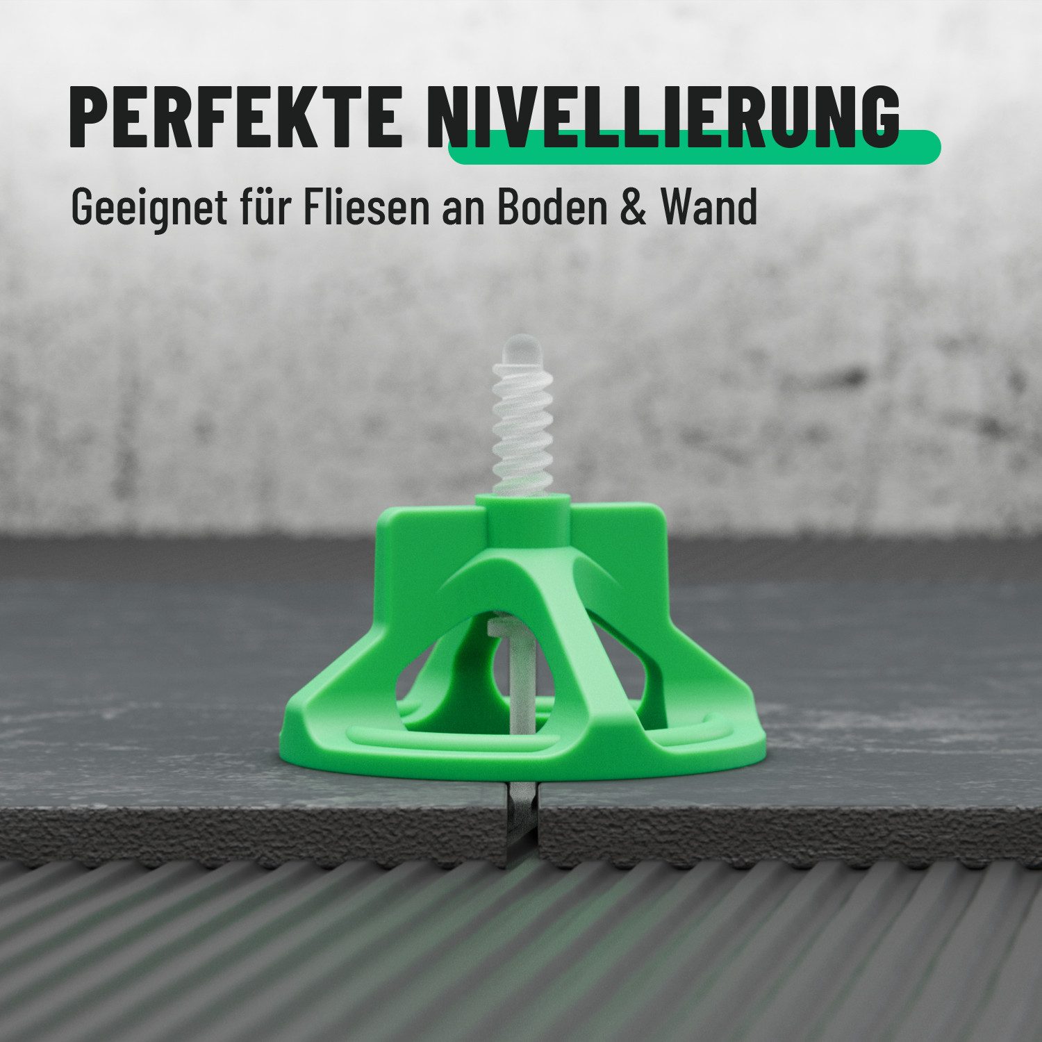 greate. Nivelliersystem 500-teiliges Fliesen Nivelliersystem 2mm - Fliesenverlegehilfe Set (500-St) – Bild 3 von 5
