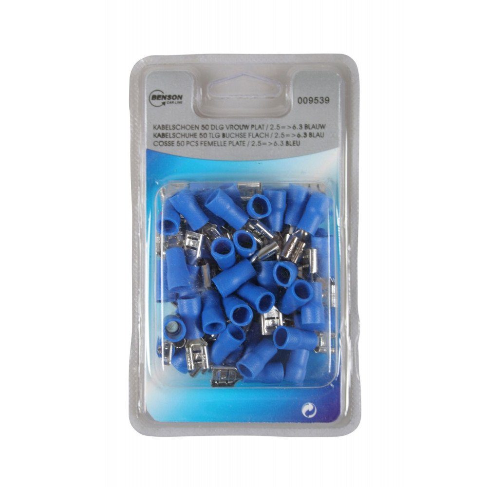 Thumbnail - BENSON Kabelverbinder-Sortiment 2 x Kabelschuh 50 Stueck weiblich flach / 2,5mm² => 6,3