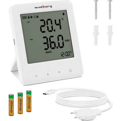 Steinberg Systems Feuchtigkeitsmesser CO2 Messgerät CO2 Messer Kohlendioxid Messgerät Thermo Hygrometer LCD