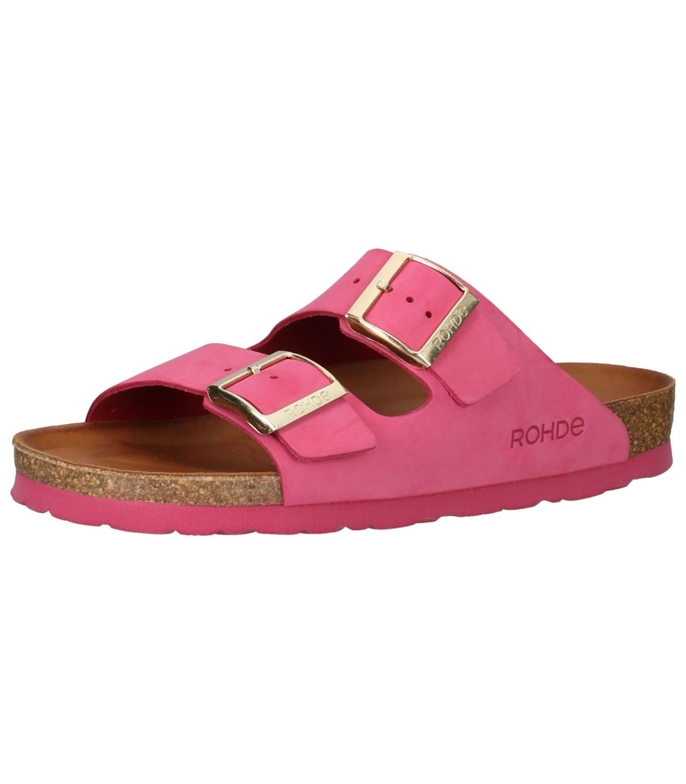 Rohde Hausschuhe Leder Pantolette Pink | Pantoletten