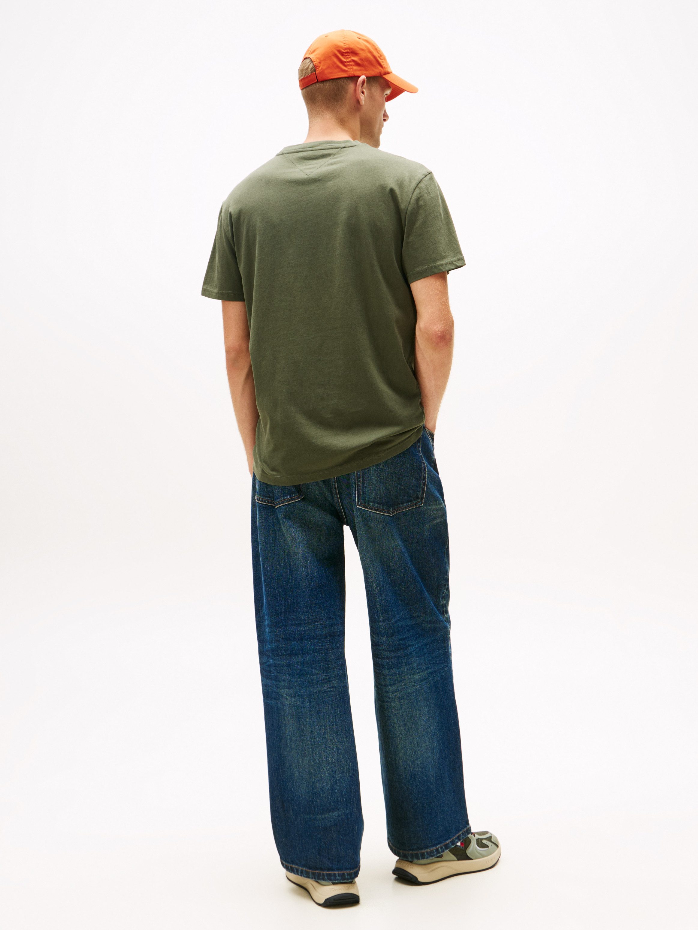 Tommy Jeans T-Shirt TJM REGULAR LINEAR LOGO EXT Rundhals, Regular Fit