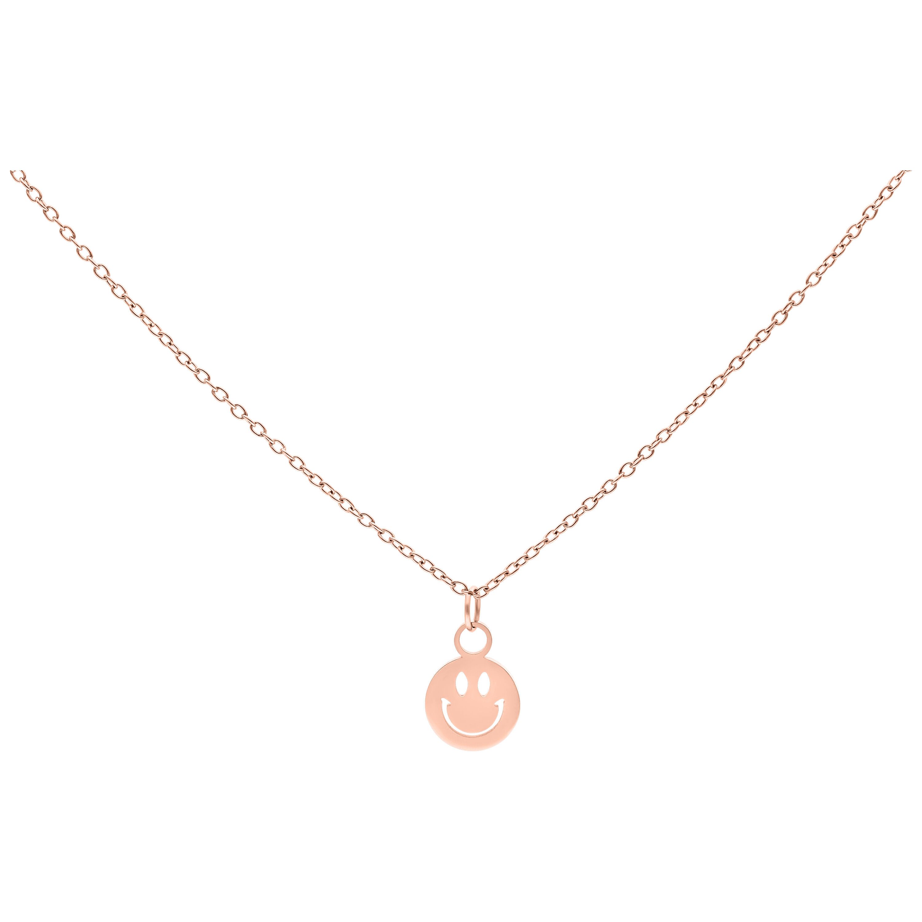 Wildcat Kette mit Anhänger Little Smiley Kette - Rožnato Zlata, Chirurgenst günstig online kaufen