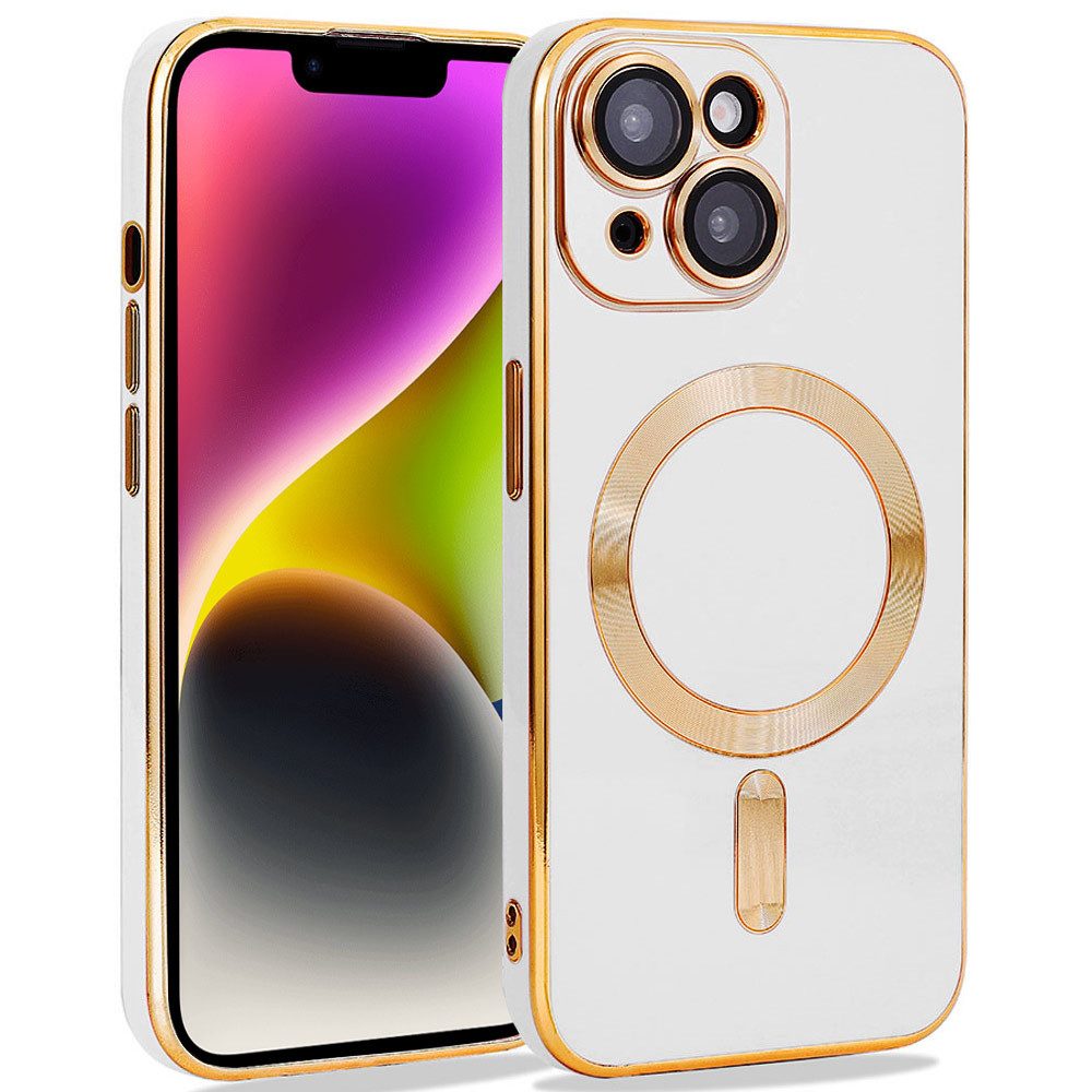 FITSU Handyhülle Hülle für iPhone 14 Handyhülle MagSafe kompatibel mit Kameraschutz 6,1 Zoll, MagSafe kompatible Schutzhülle für iPhone 14 Hülle Case Handyschale