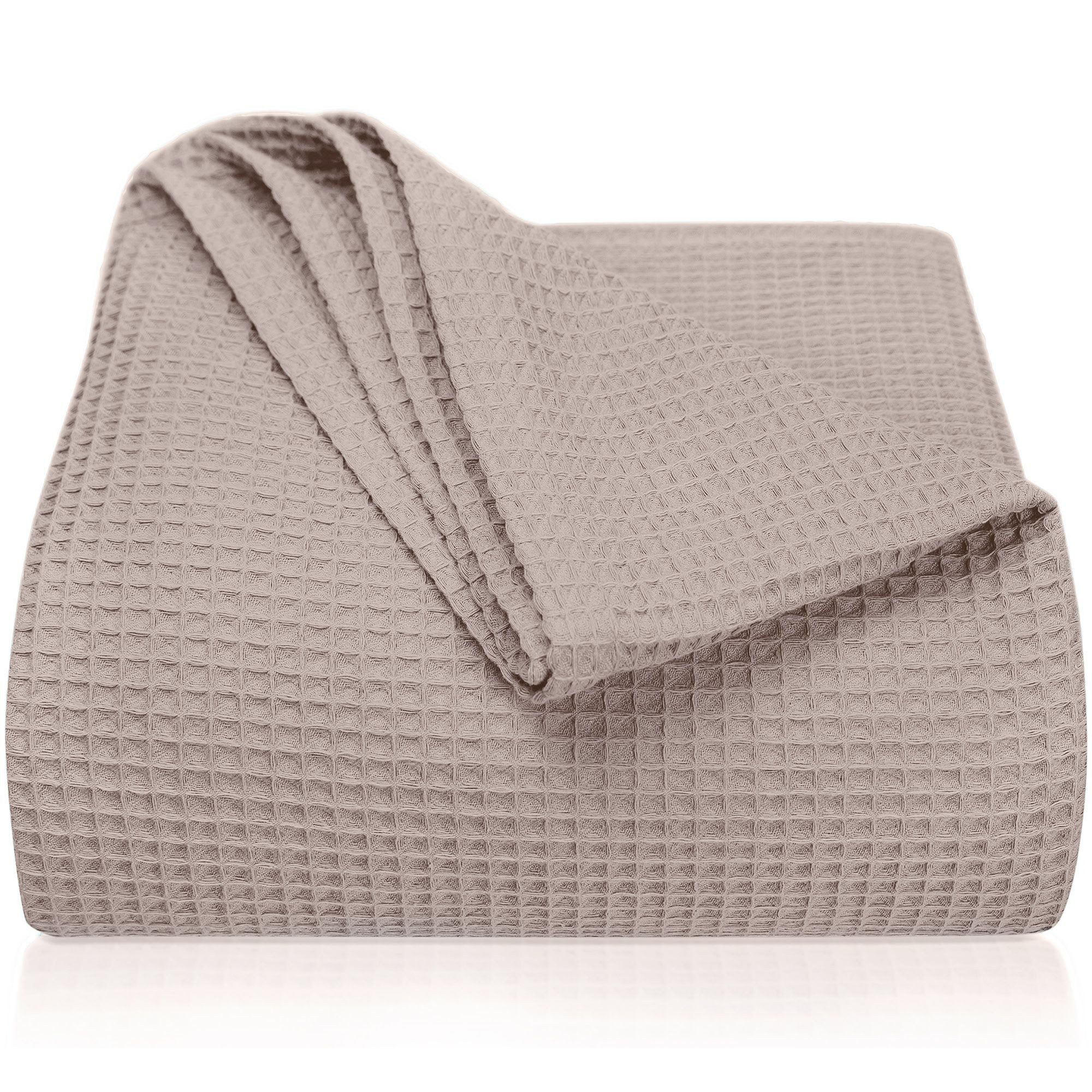 Laynenburg Tagesdecke Waffelpique aus 100% Baumwolle – Baumwolldecke, Kuscheldecke, Wohndecke als Sommerdecke, Bett-Überwurf, Couch-Überwurf, Sofa-Decke