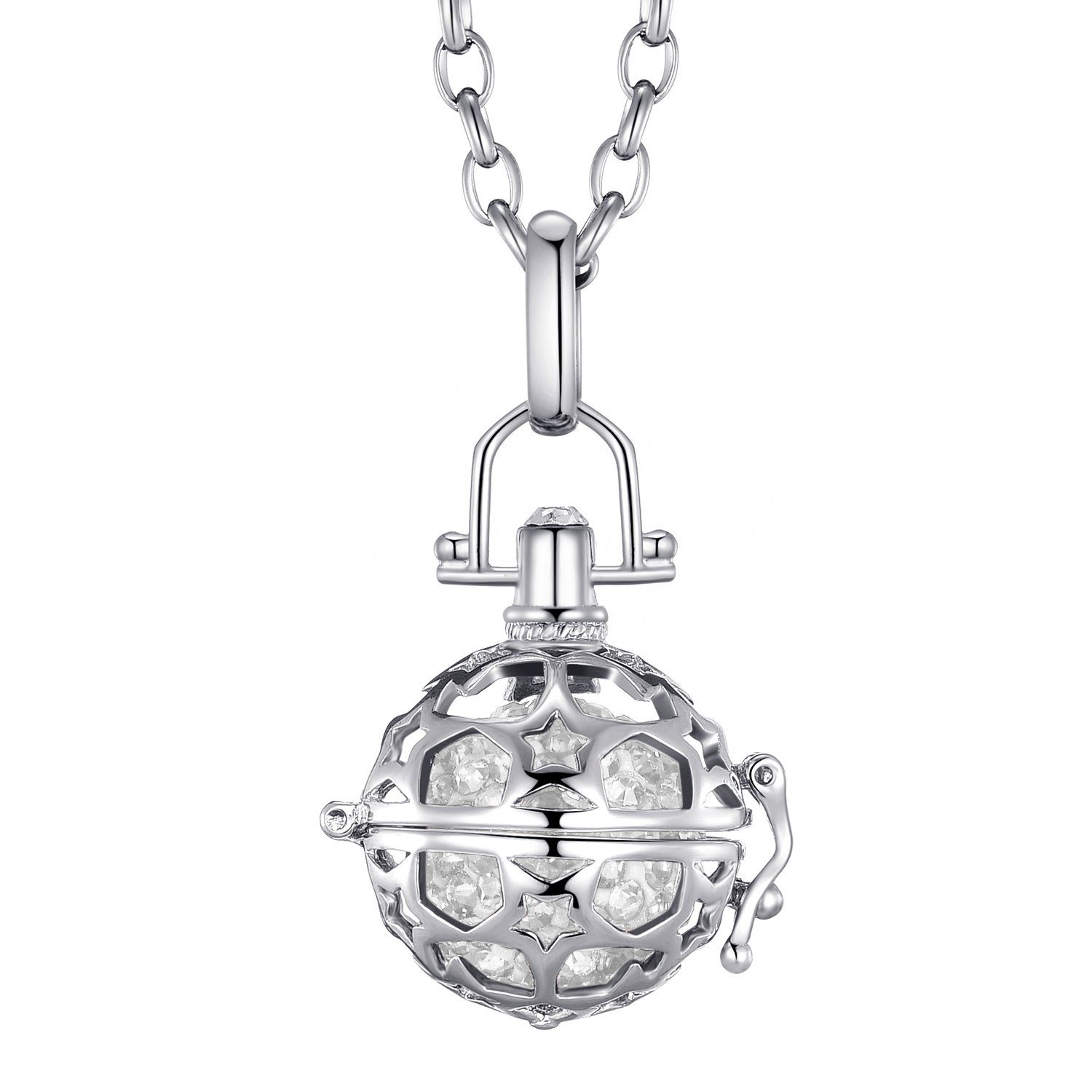Kette mit Anhänger Morella Halskette mit Anhänger und Klangkugel Zirkonia