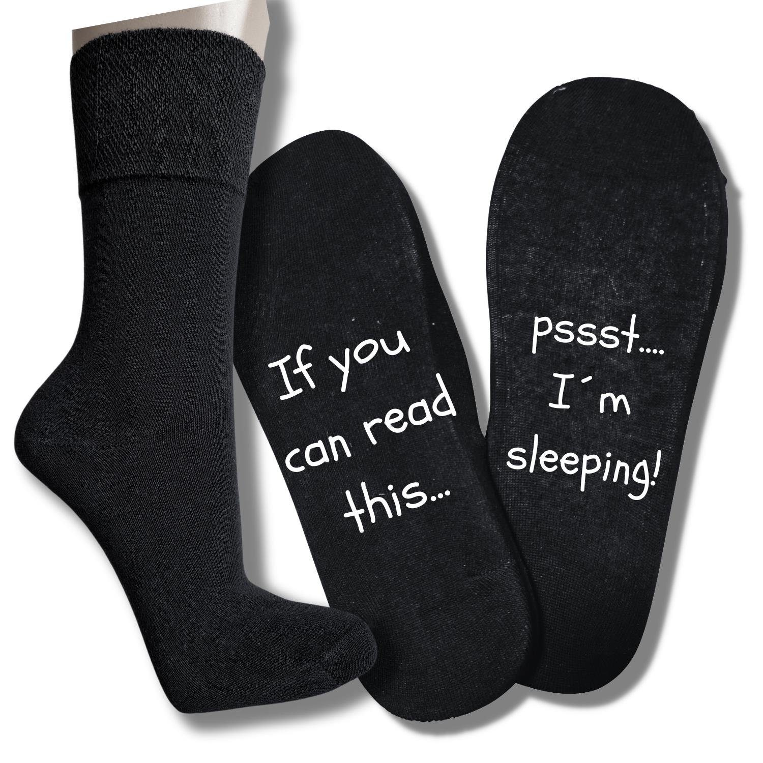 bentini Freizeitsocken Spruch Socken - I´m sleeping (1-Paar) schwarz