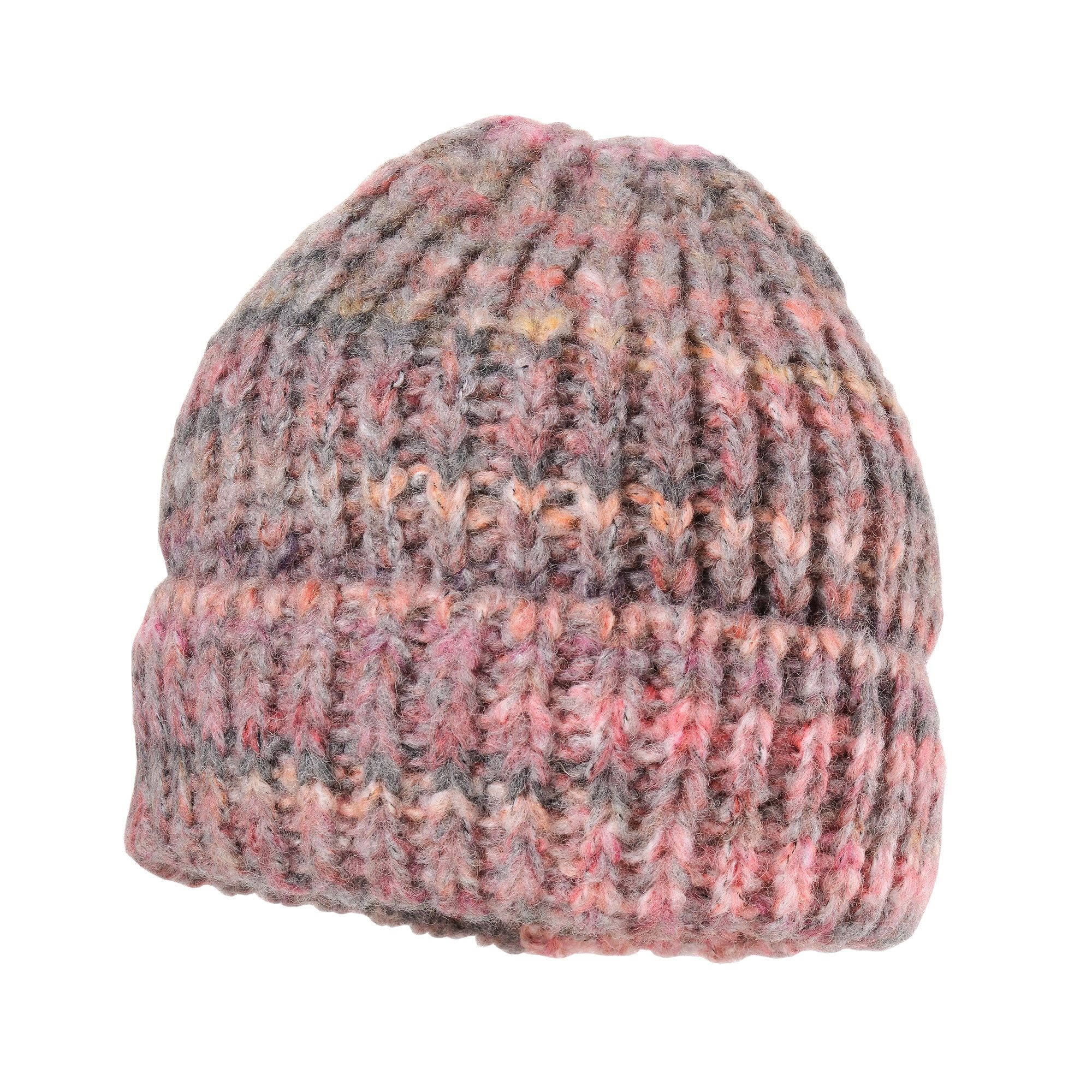 MAXIMO Strickmütze Wollanteil, gefüttert, grobstrick, breiter Umschlag