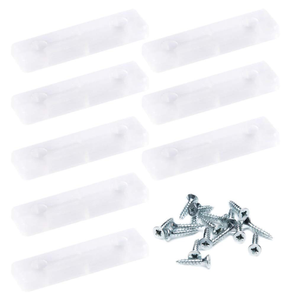 sossai® Möbelfuß Möbelgleiter in Transparent mit Schrauben, (8-St), 50x14x5mm