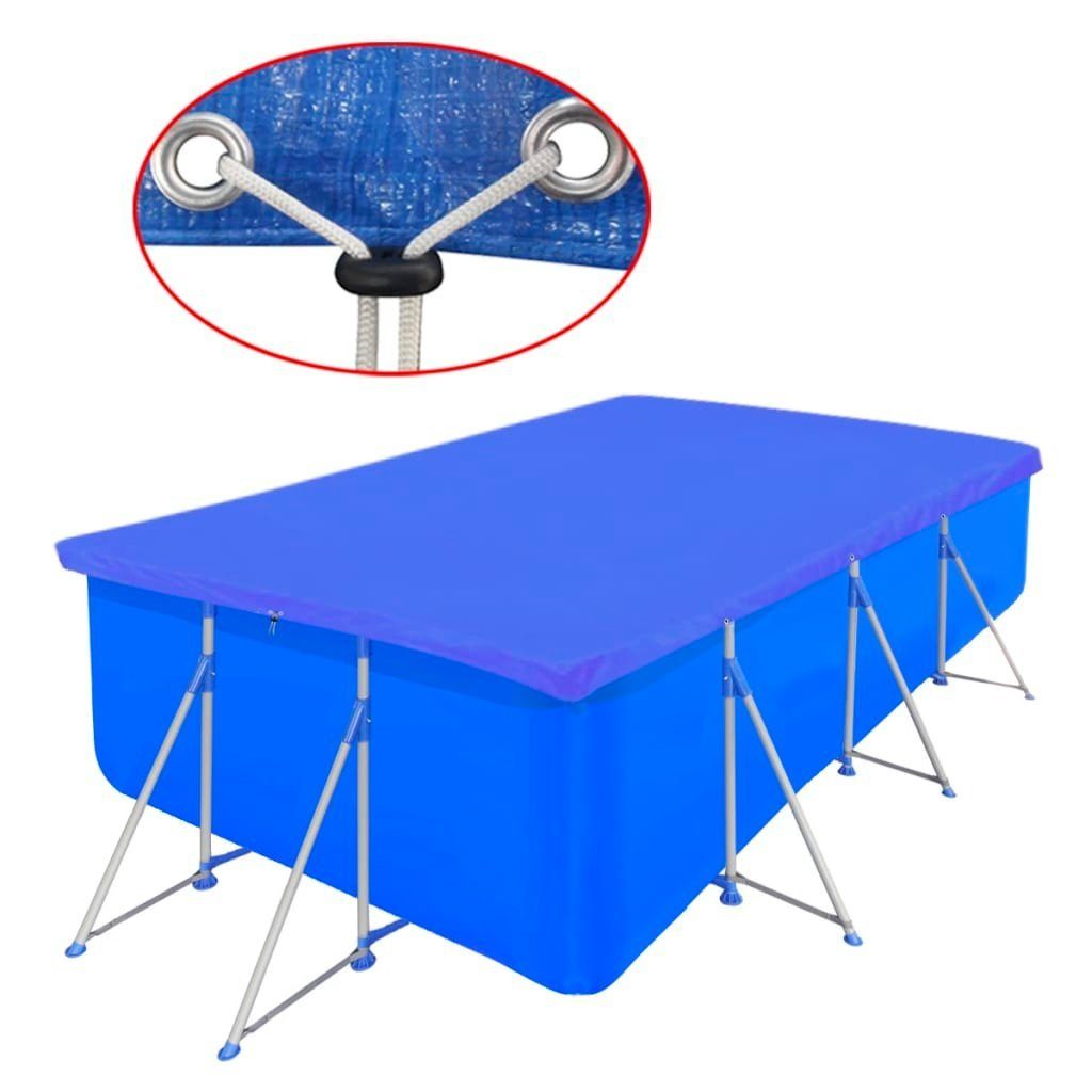 Pool-Abdeckplane Poolabdeckung PE Rechteckig 90 g/qm 394x207 cm