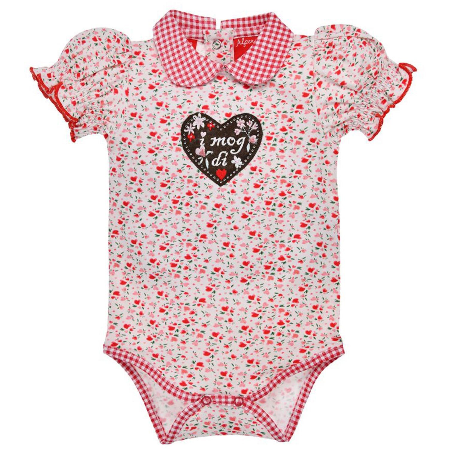 Strampler BONDI Baby Halbarm Body 'I Mog Di' 86992, Blumena