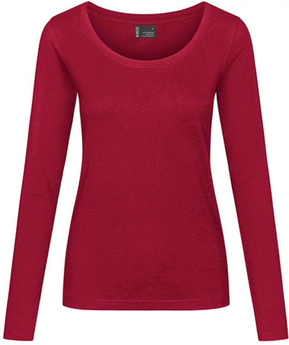 Langarm-Poloshirt Damen T-Shirt Longsleeve, Single-Jersey