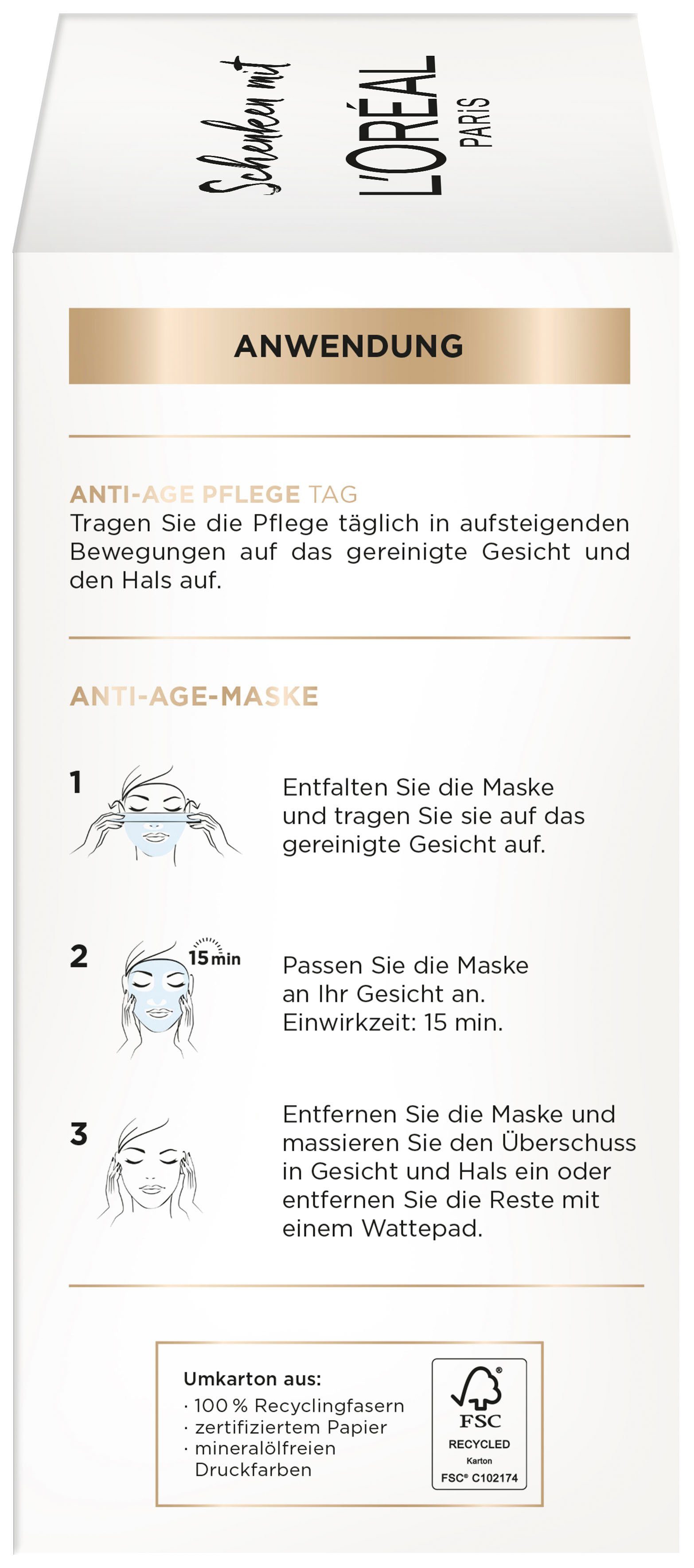 L'ORÉAL PARIS Tagescreme REVITALIFT LASER PFLEGESET, 2-tlg., mit Hyaluron