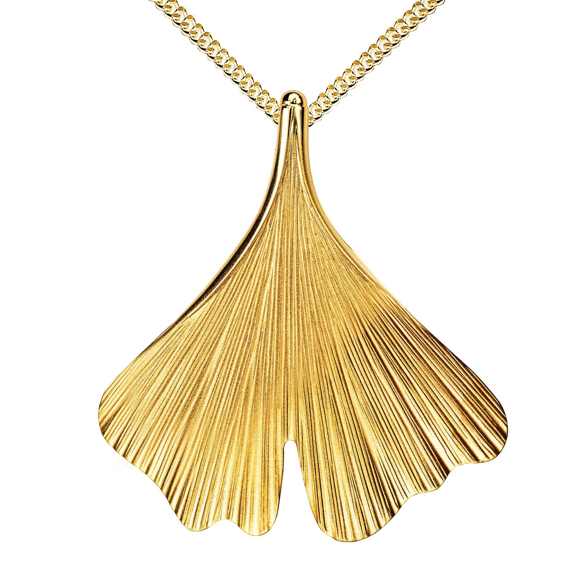 Kette mit Anhänger Ginkgo Anhänger 333 Gold
