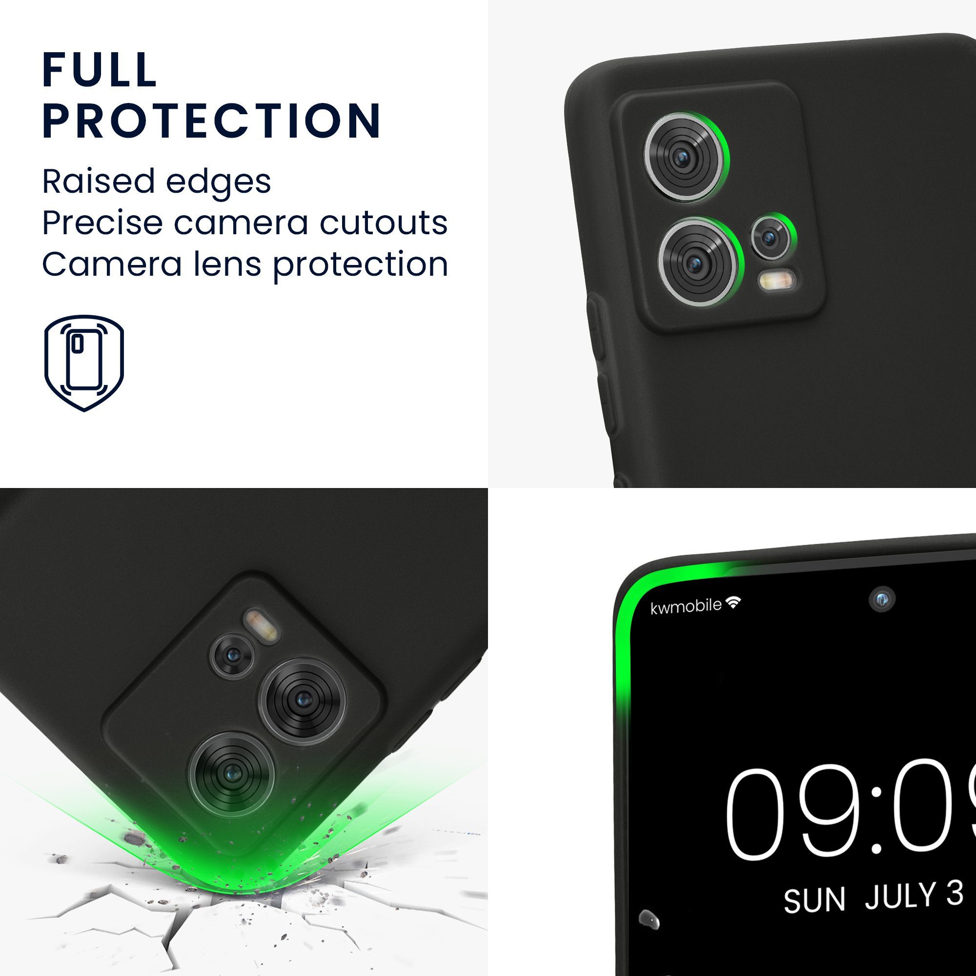 kwmobile Handyhülle Handyhülle für Motorola Edge 30 Fusion Hülle, Weiches Handy Silikon Case - Schutzhülle Cover