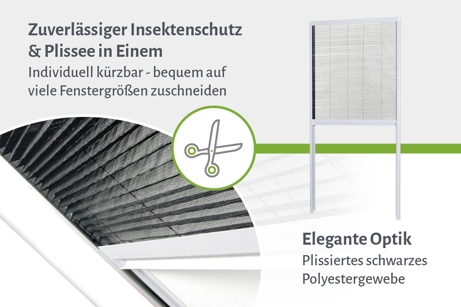 empasa Insektenschutzplissee "MASTER", transparent, Fliegengitter Dachfenster mit Alurahmen