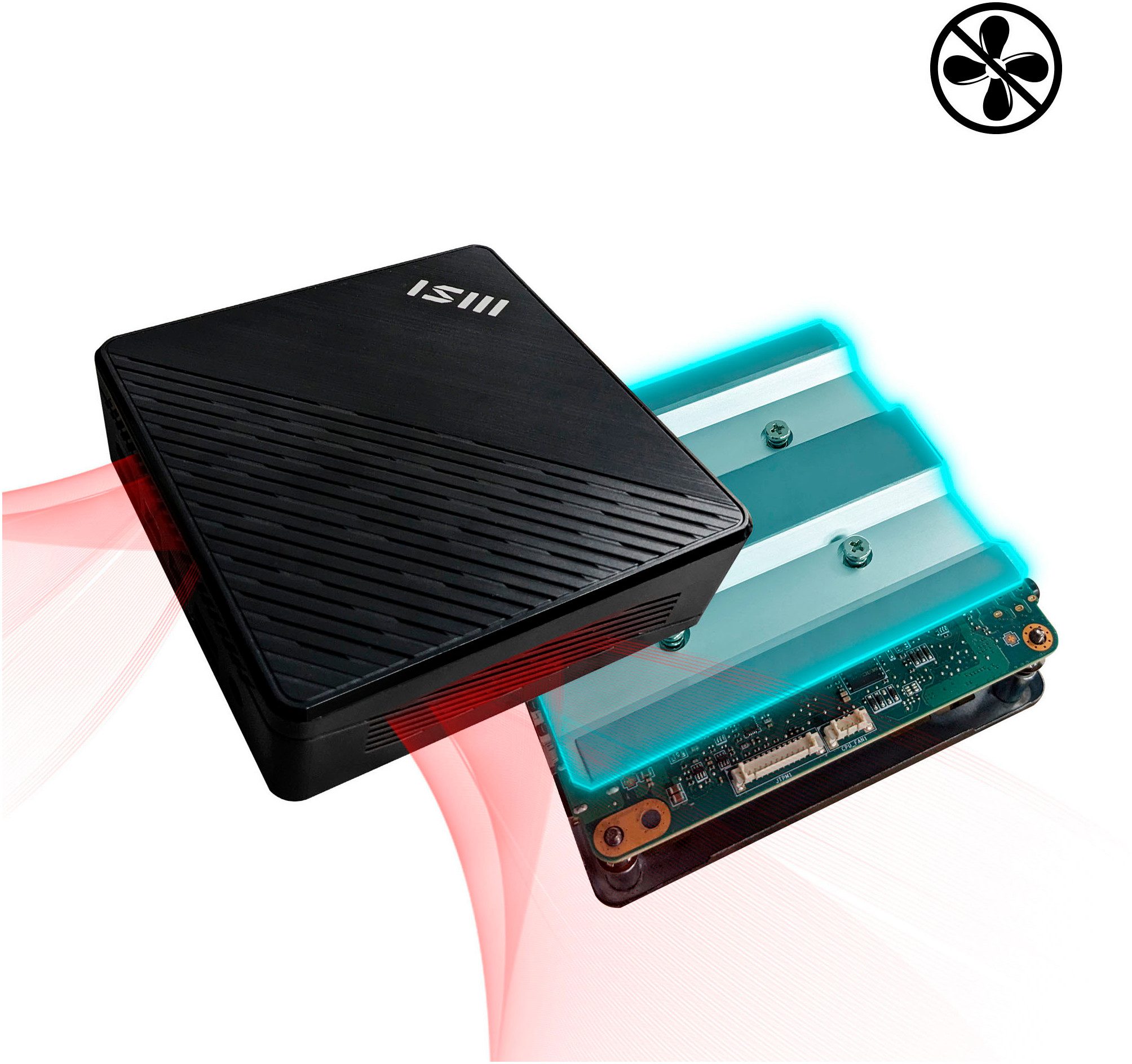 MSI Cubi N ADL Mini-PC (Intel N200 N200, UHD Graphics, 8 GB RAM, 256 GB SSD, Luftkühlung)