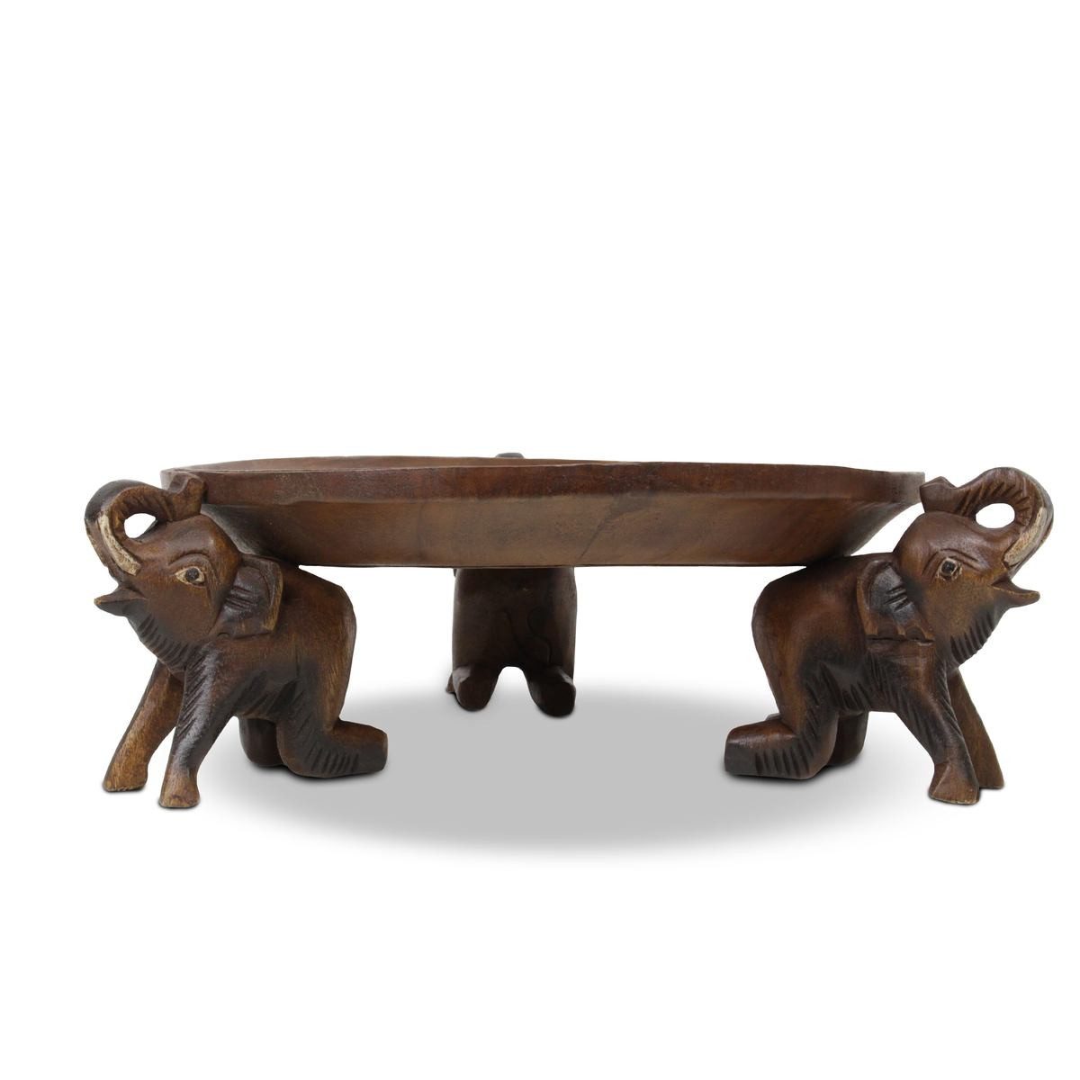 Oriental Galerie Dekotablett Teller Schale Deko mit 3 Elefanten - 30cm (1 S günstig online kaufen