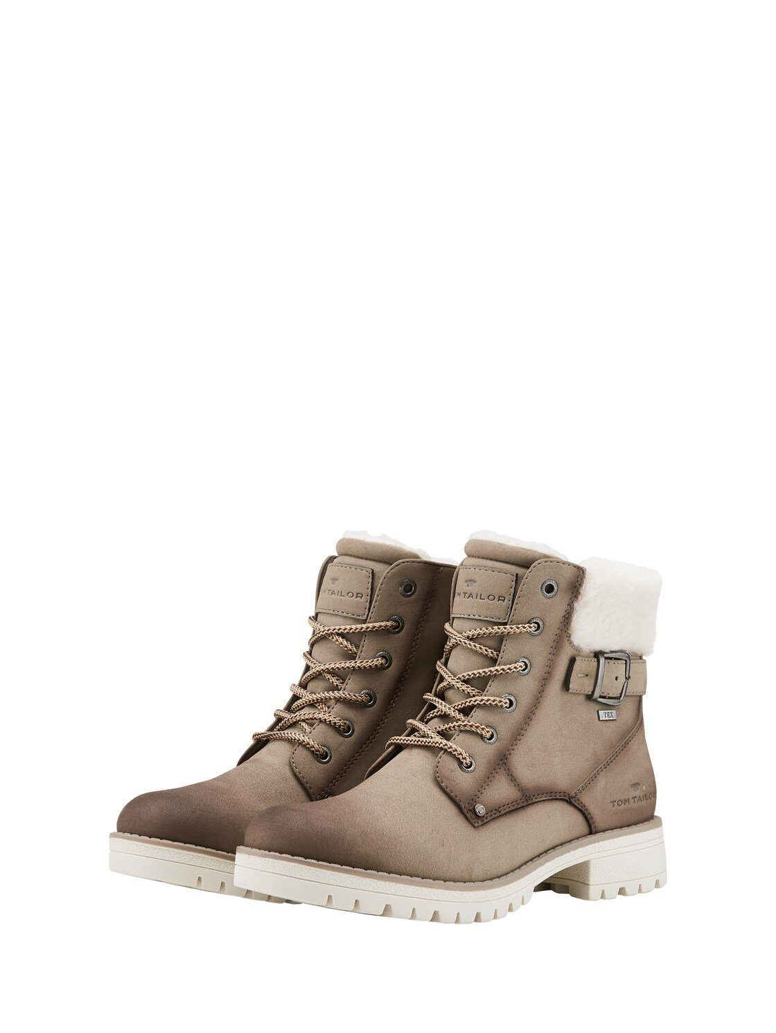 TOM TAILOR Shoes Licence Schnürstiefel Wasserfeste Stiefel mit Material-Mix