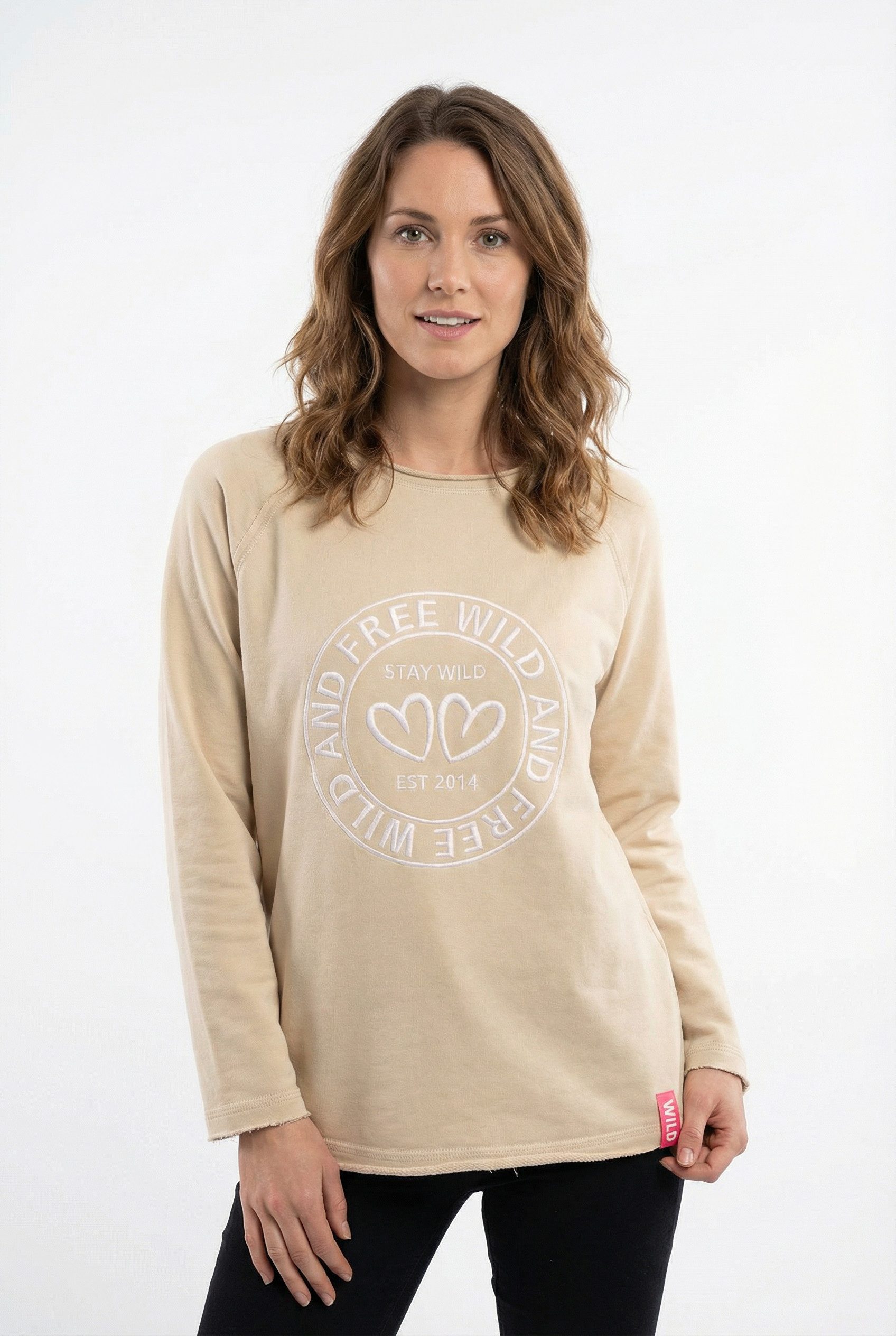 Zwillingsherz Sweatshirt "Zwillingsherz" mit kreativer Brustgrafik
