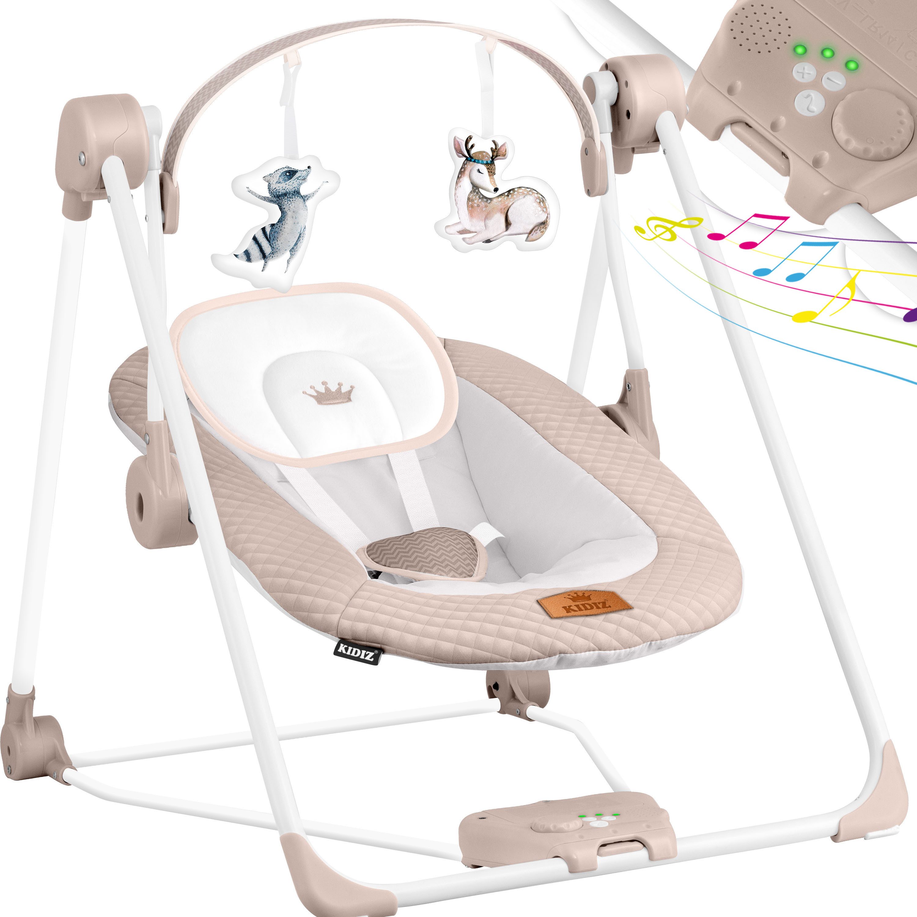KIDIZ Babywippe, Babywippe Babyschaukel mit Geschwindigkeitseinstellungen