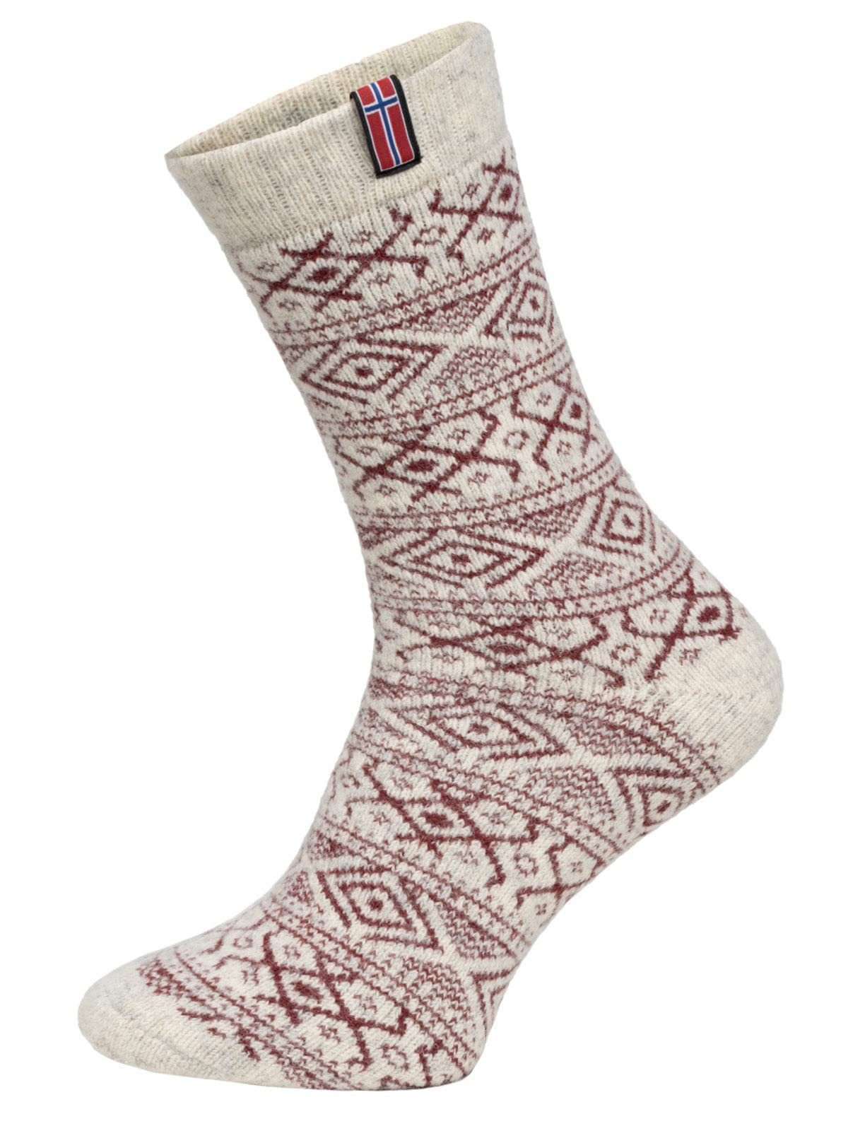 HomeOfSocks Norwegersocken 80% Wollsocken Norwegen Flagge Dicke Socken Hyggelig Warm 80% Wollanteil Norwegischem Design