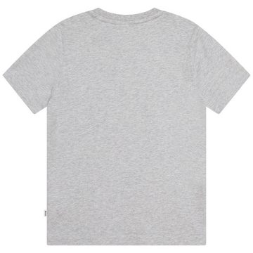 BOSS Print-Shirt BOSS Kids Kurzarm T-shirt grau mit Logo Print