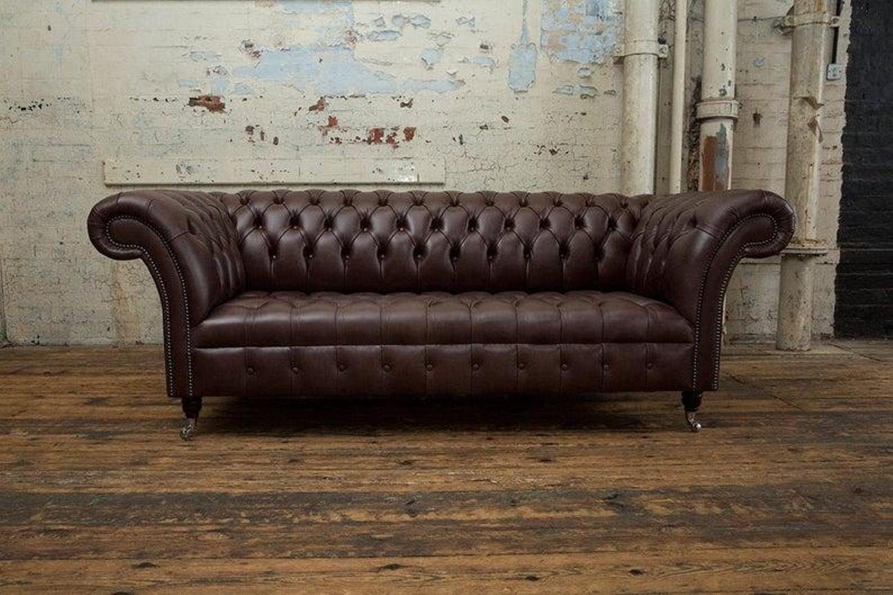 JVmoebel 3-Sitzer Polster Sofa Design Luxus Couch Klassische Sofas3 Sitzer Leder Neu, Made in Europe