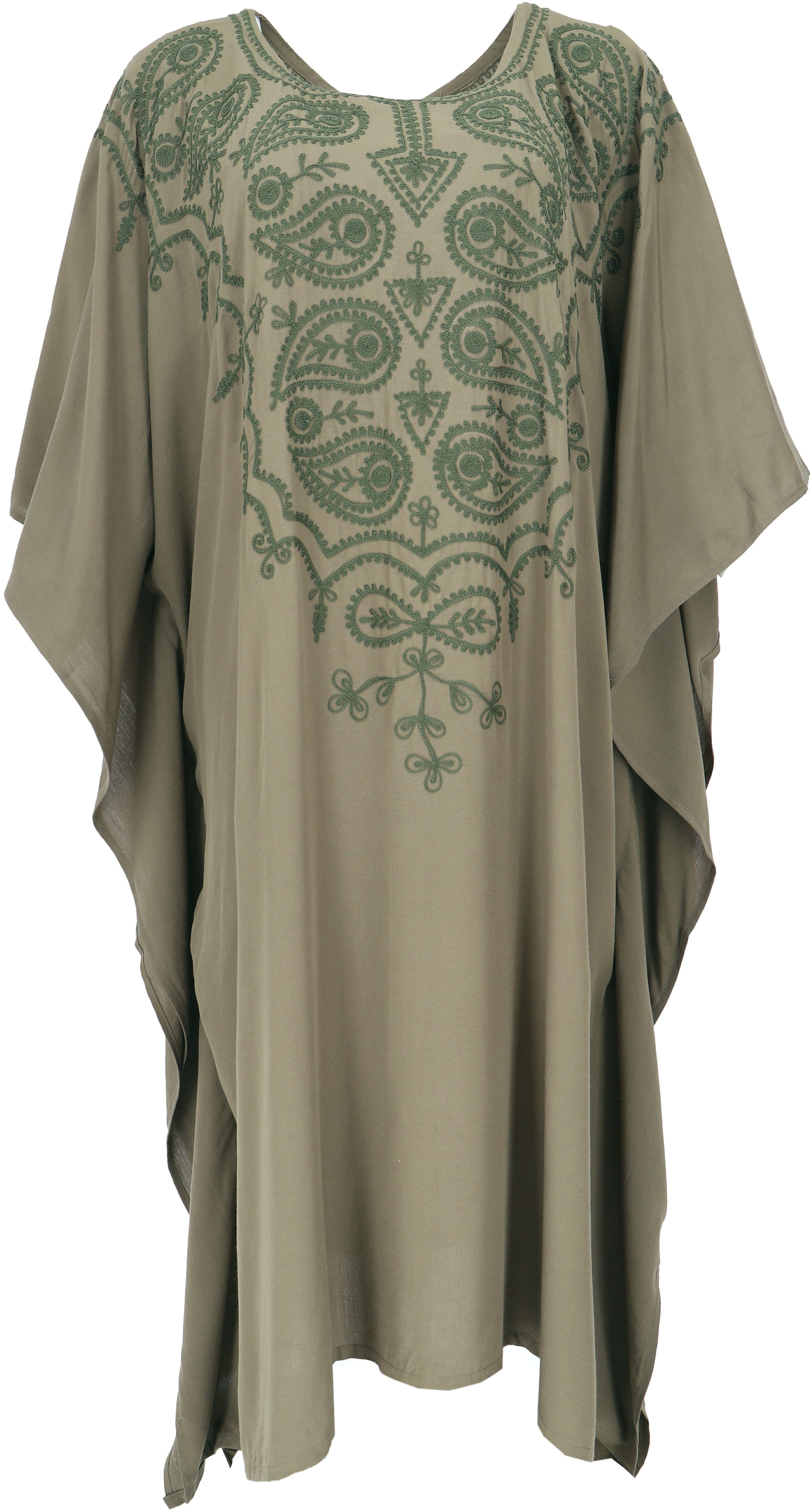 Guru-Shop Midikleid Mittellanger bestickter Boho Kaftan, günstig online kaufen