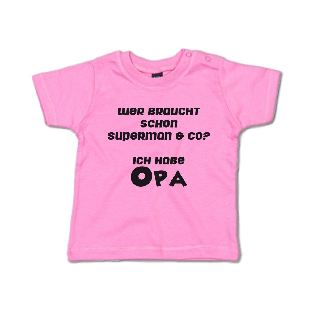 ᐅ Ggraphics TShirt Wer braucht schon Superman & co? Ich habe Opa Baby
