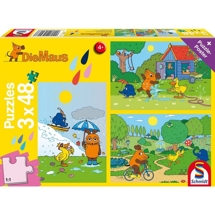 Schmidt Spiele GmbH Puzzle Puzzle Die Maus Viel Spaß mit der Maus 56213 48 Puzzleteile