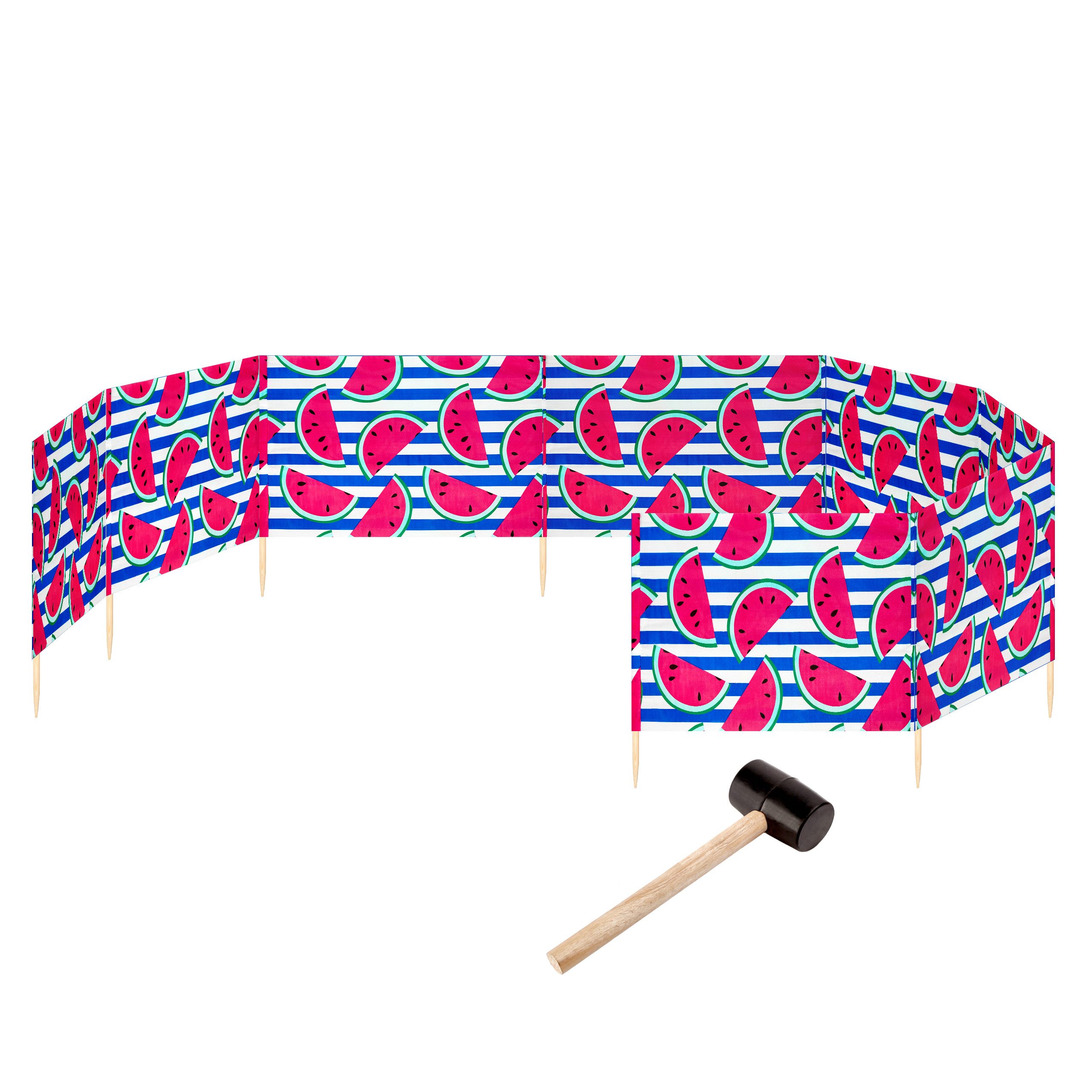 Garronda Windschutz Strand Sichtschutz 12m lang mit Gummihammer Garten Meer GAEX001, (mit Gummihammer)