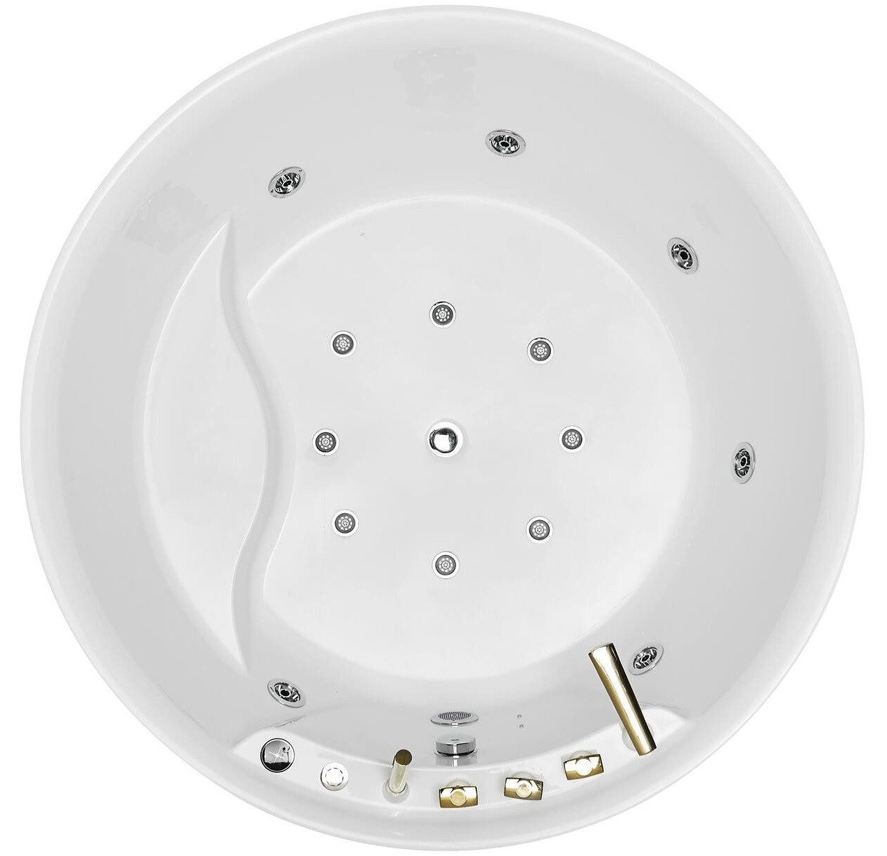 Thumbnail - Xlmoebel Badewanne Kreisförmige Whirlpool-Badewanne mit LED-Beleuchtung, (1-tlg), Hergestellt in Europa